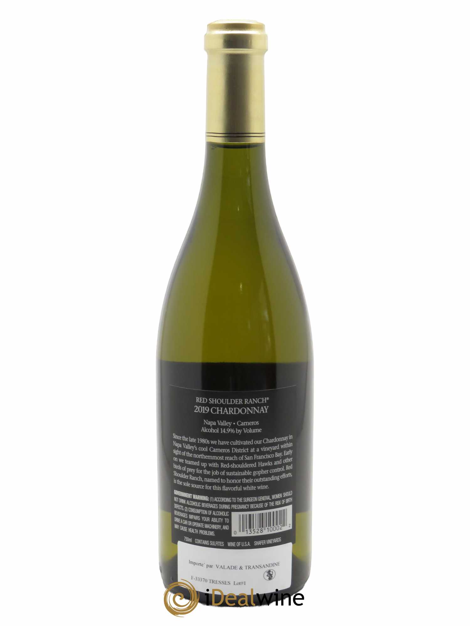 Stags Leap District Red Shoulder Ranch Chardonnay Shafer Vineyards 2019 - Lot de 1 bouteille - 1