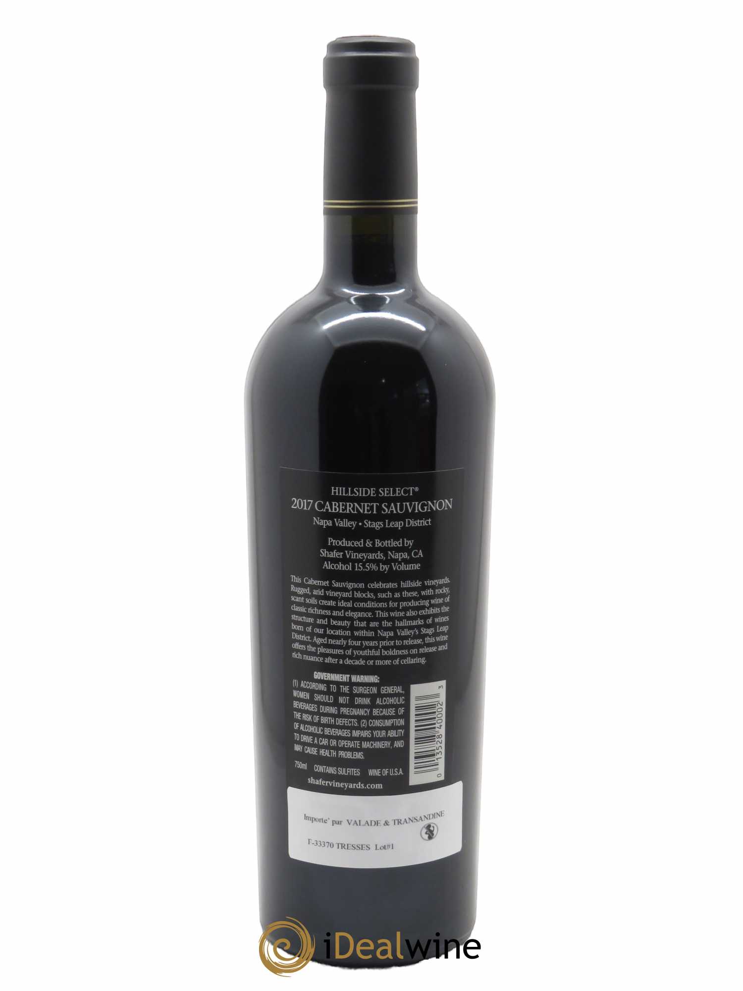 Stags Leap District Shafer Vineyards Hillside Select 2017 - Lot de 1 bouteille - 1