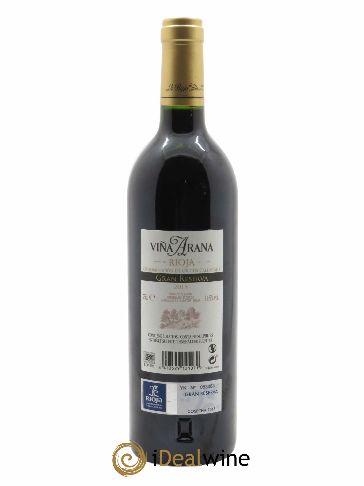 Rioja DOCa Vina Arana Gran Reserva La Rioja Alta 2015 - Lot of 1 bottle - 1