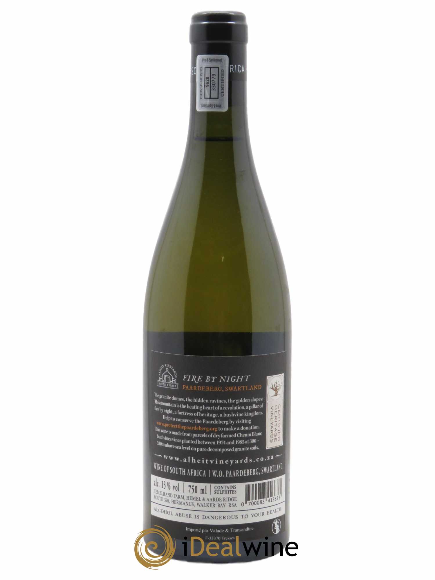 Western Cape Alheit Vineyards Fire by Night 2021 - Lot de 1 bouteille - 1