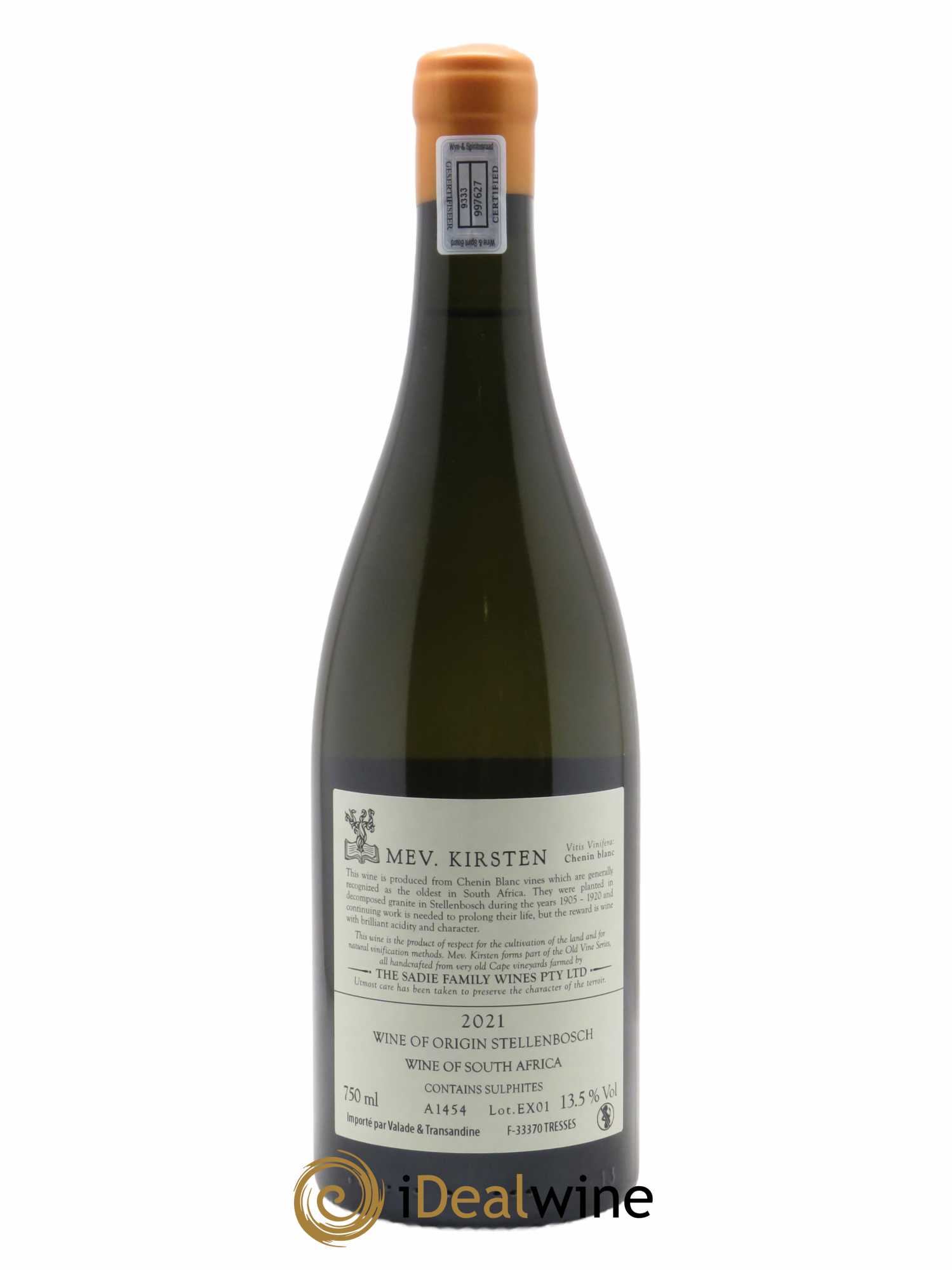 Stellenbosch The Sadie Family WO Mev Kirsten 2021 - Lot of 1 bottle - 1