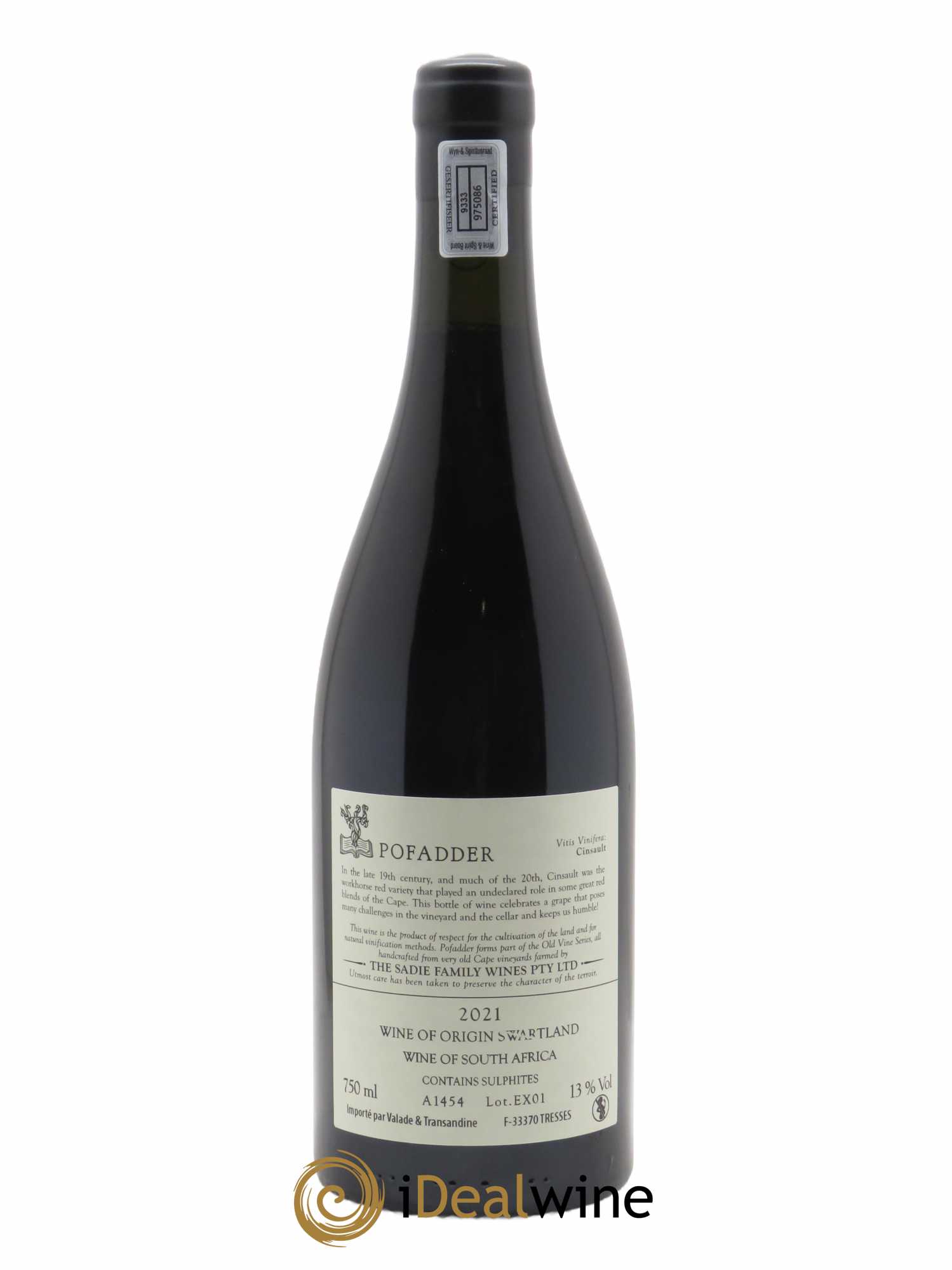 Swartland The Sadie Family WO Pofadder 2021 - Lot de 1 bouteille - 1