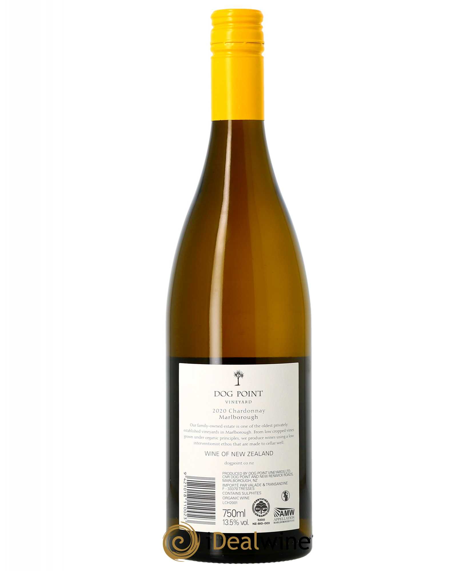 Marlborough Dog Point Chardonnay  2020 - Lot de 1 bouteille - 1