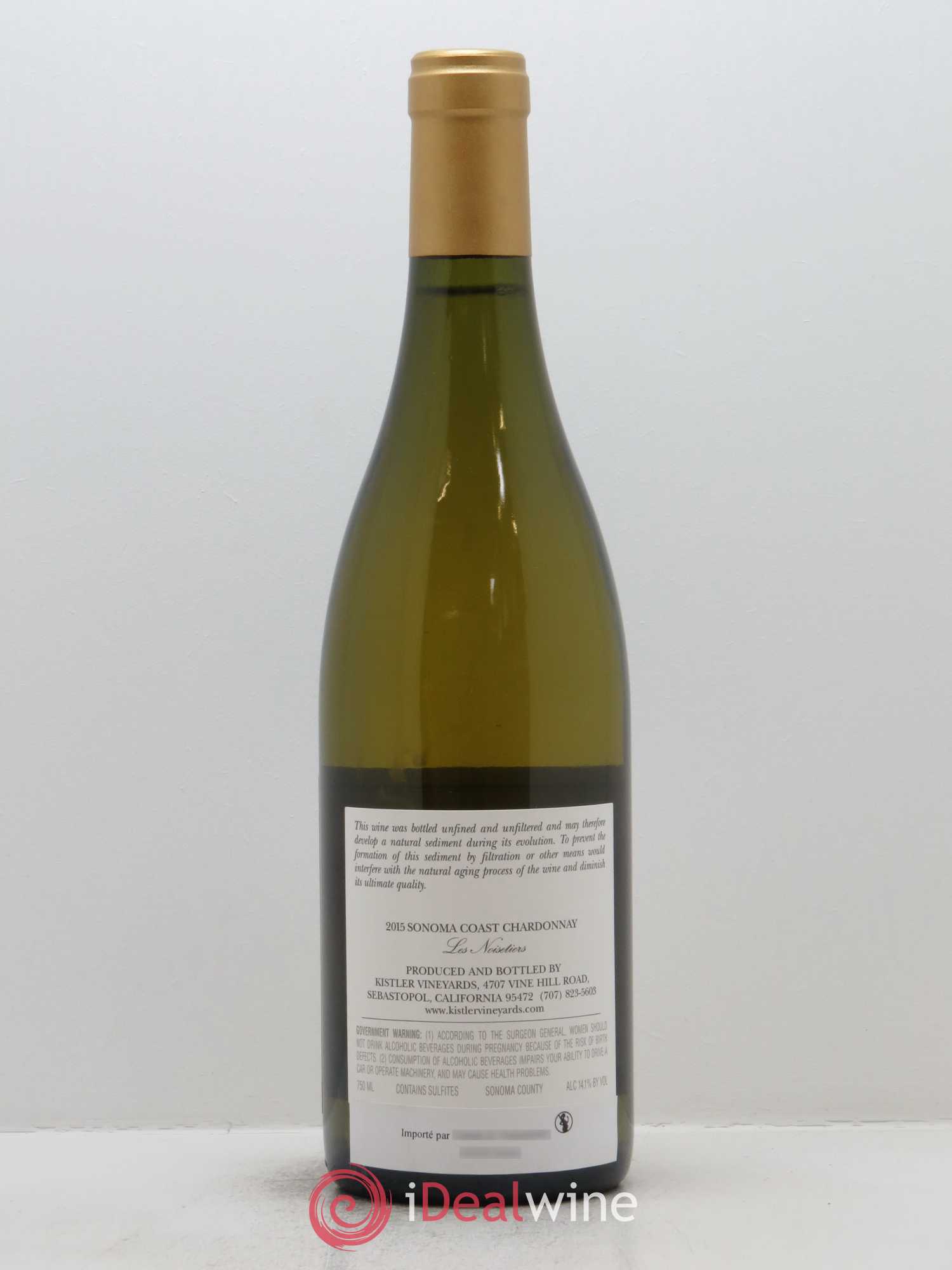 Sonoma Coast Kistler Les Noisetiers Chardonnay Kistler 2015 - Lot de 1 bouteille - 1