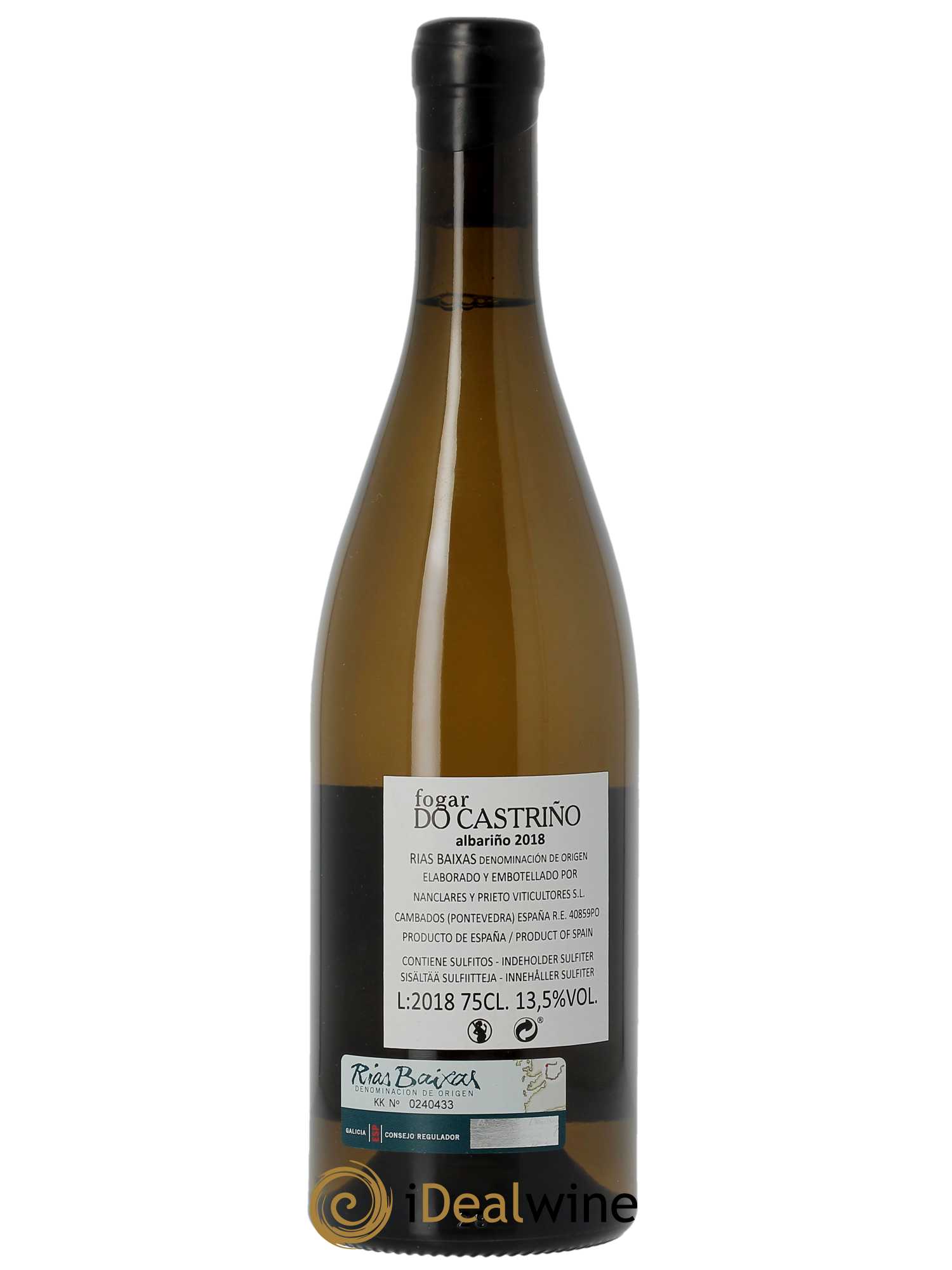 Rias Baixas DO Nanclares y Prieto Fogar do Castriño 2018 - Lot of 1 bottle - 1