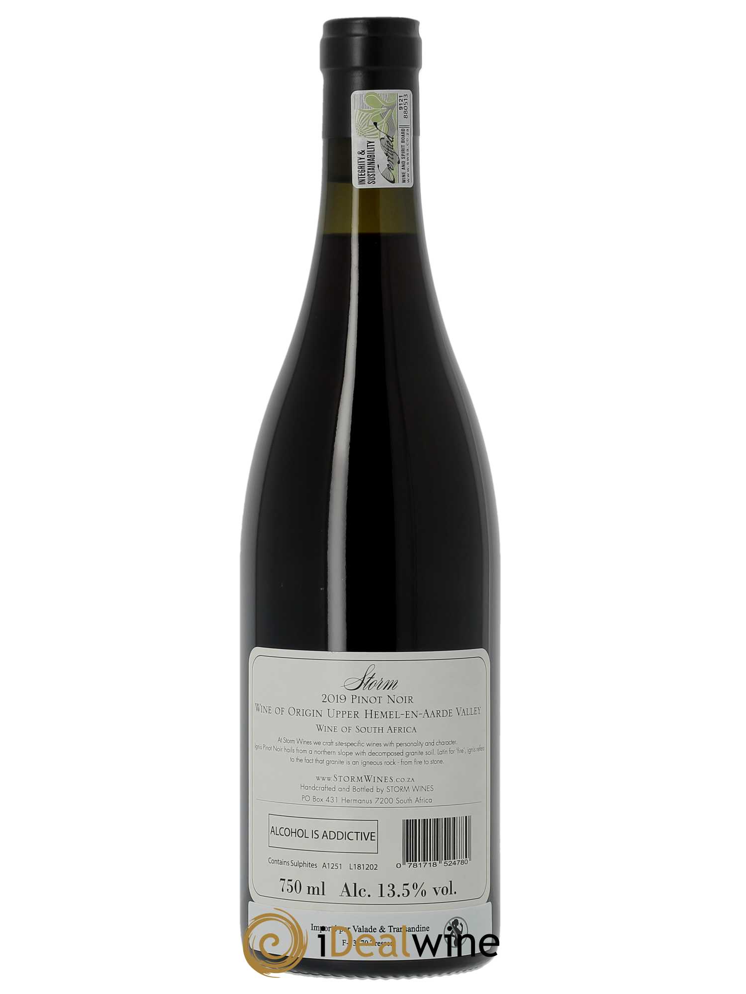 Hemel en Haarde Storm Wines Ignis Pinot Noir 2019 - Lot of 1 bottle - 1