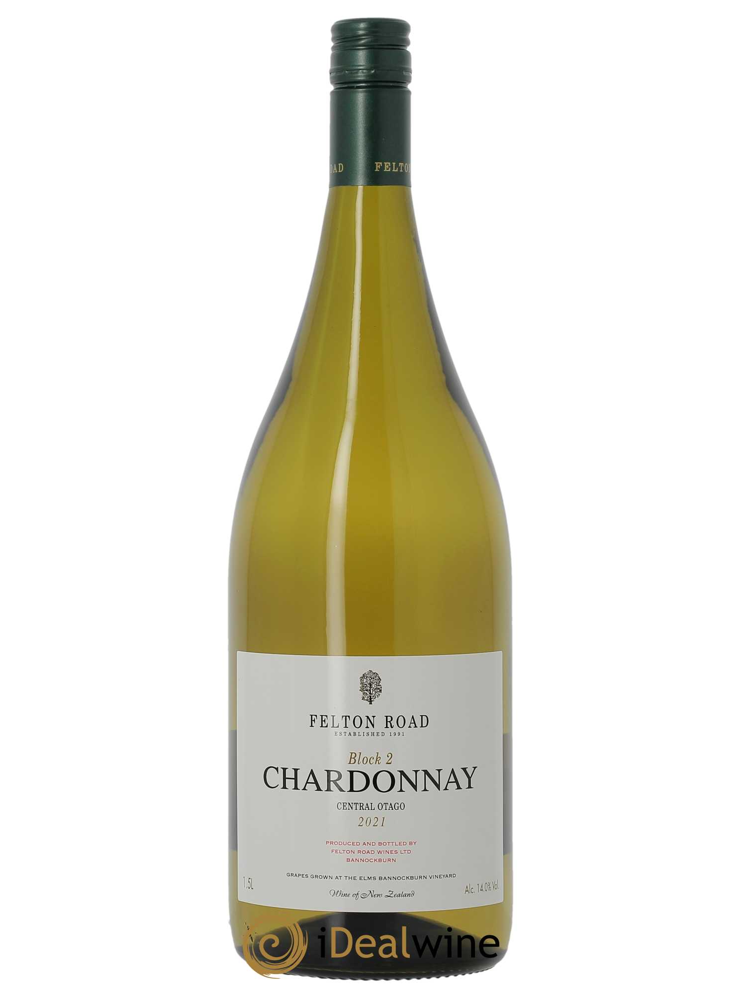 Central Otago Felton Road Block 2 Chardonnay 2021 - Lot de 1 magnum - 0