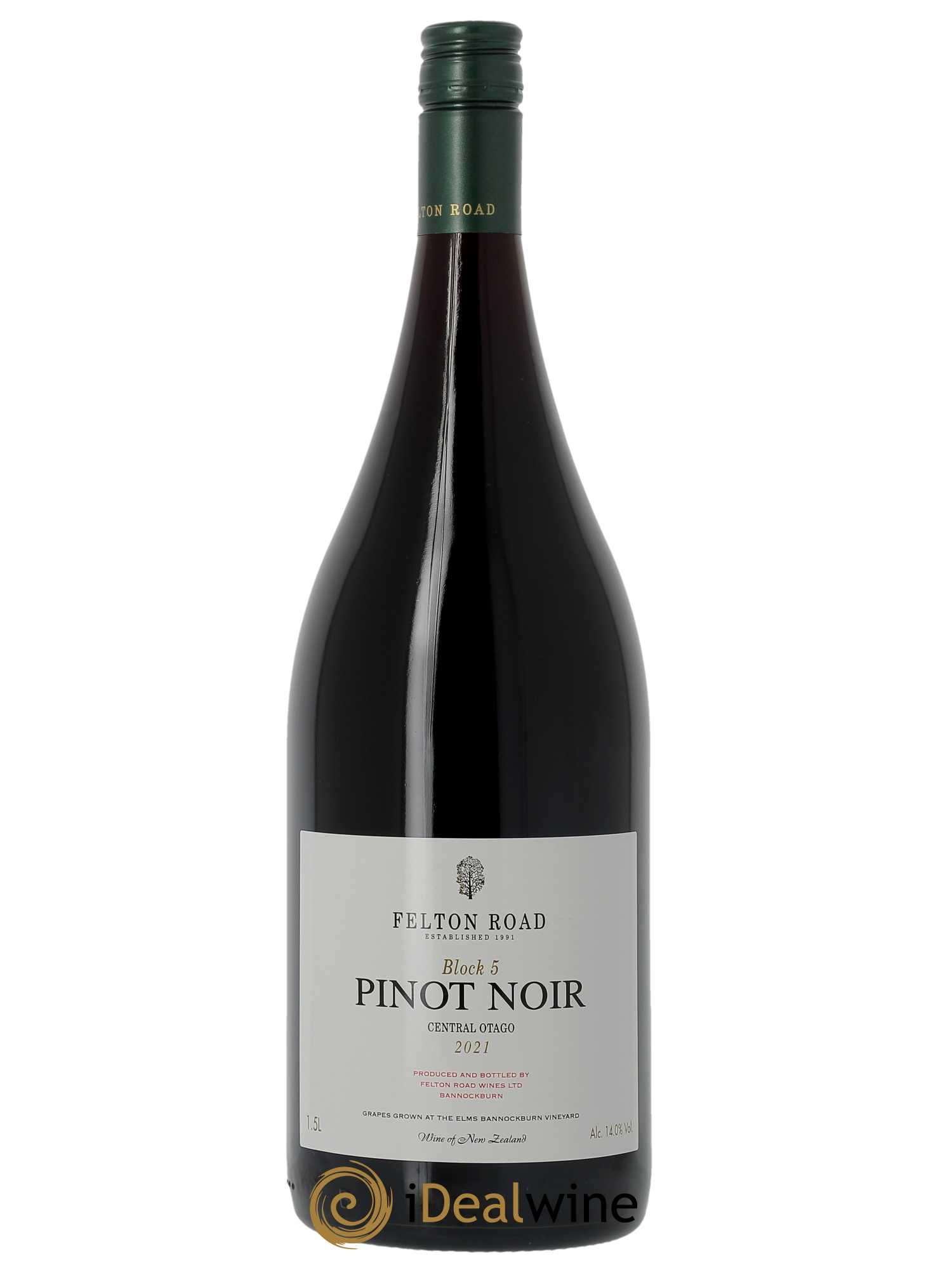 Central Otago Felton Road Block 5 Pinot Noir 2021 - Lot de 1 magnum - 0