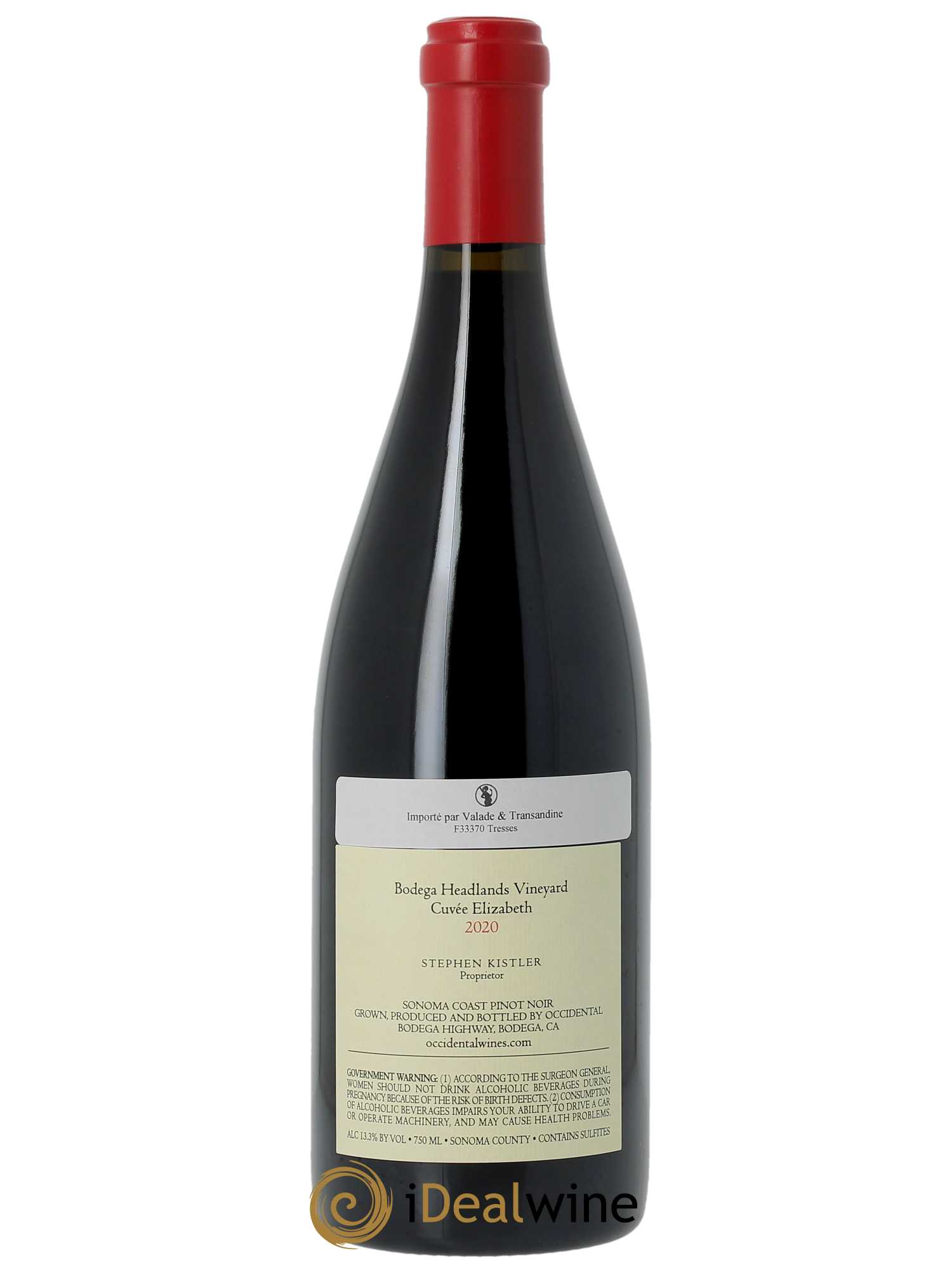 Sonoma Coast Occidental Bodega Headlands Cuvée Elizabeth 2020 - Lot de 1 bouteille - 1