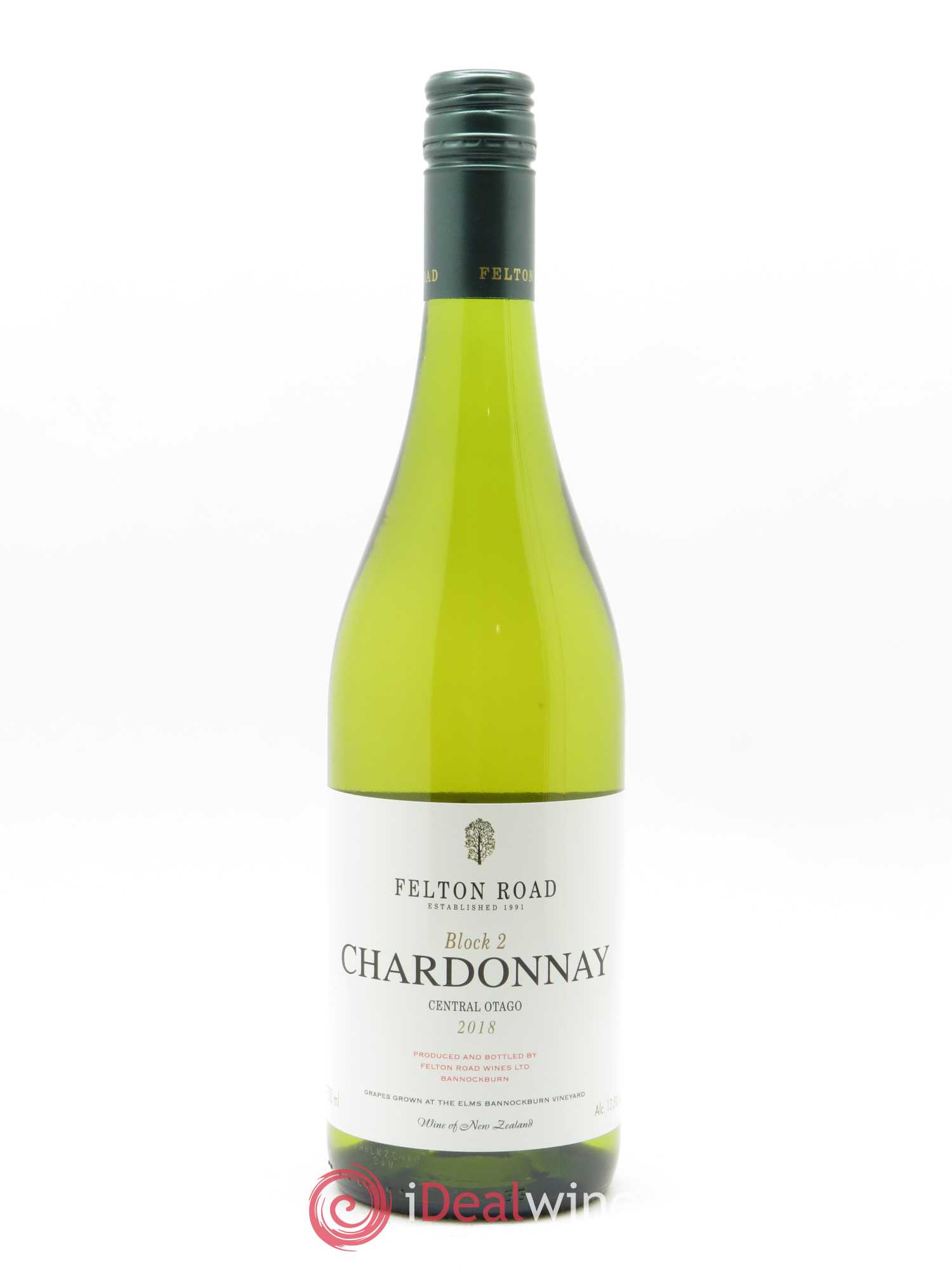 Central Otago Felton Road Block 2 Chardonnay 2018 - Lot de 1 bouteille - 0