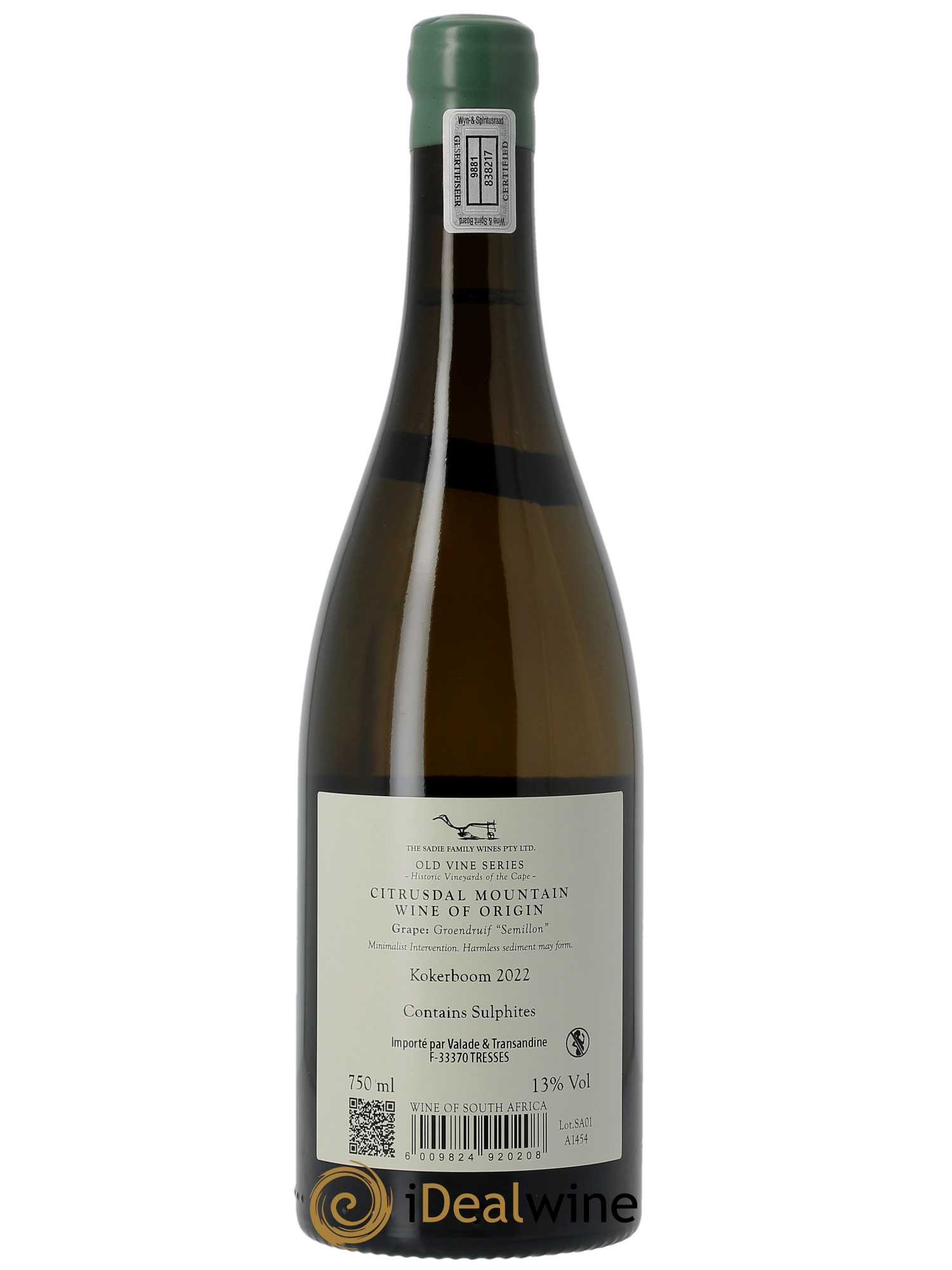 Olifants River The Sadie Family Kokerboom 2022 - Lot de 1 bouteille - 1