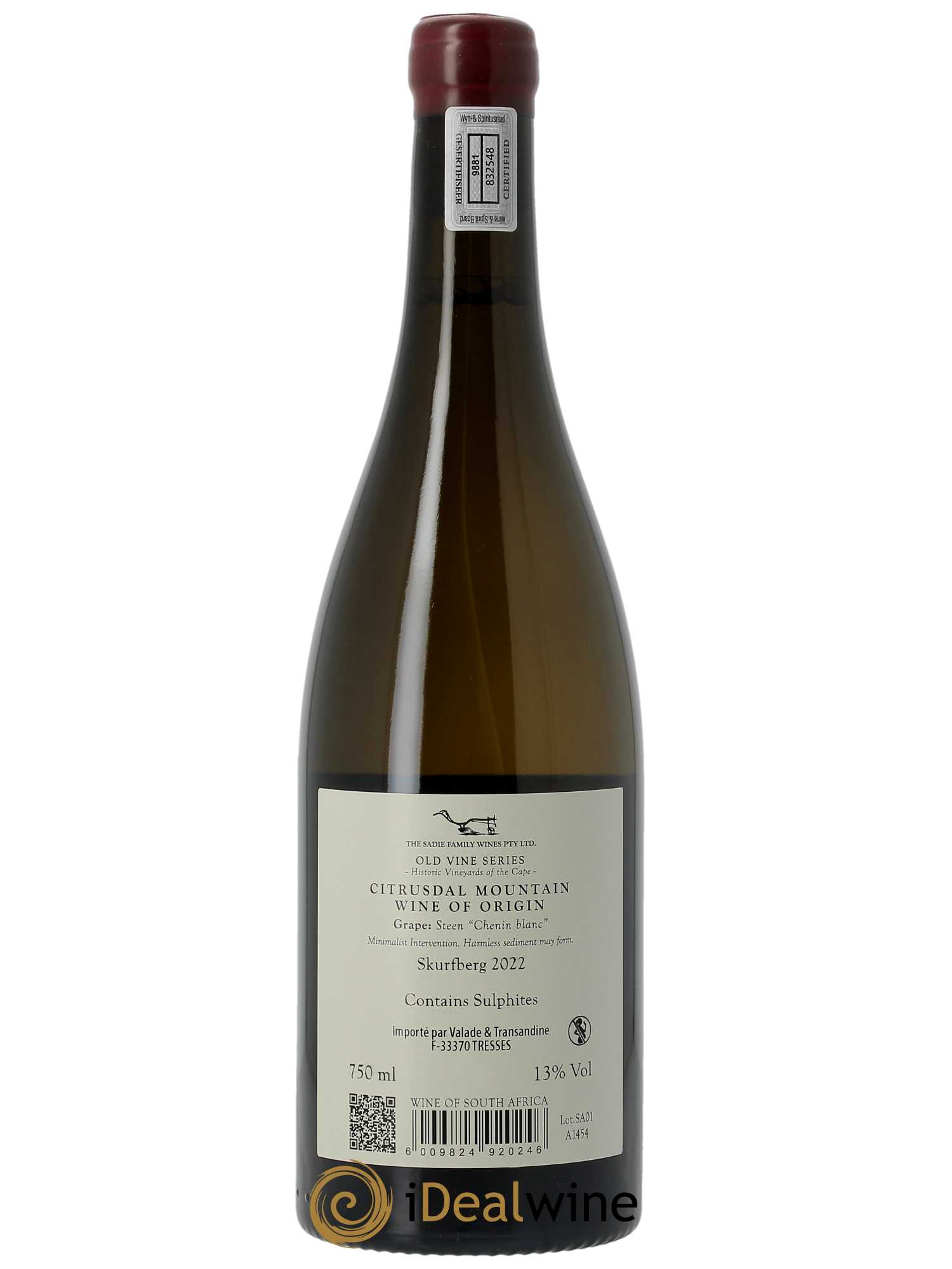 Olifants River The Sadie Family WO Skurfberg 2022 - Lot de 1 bouteille - 1