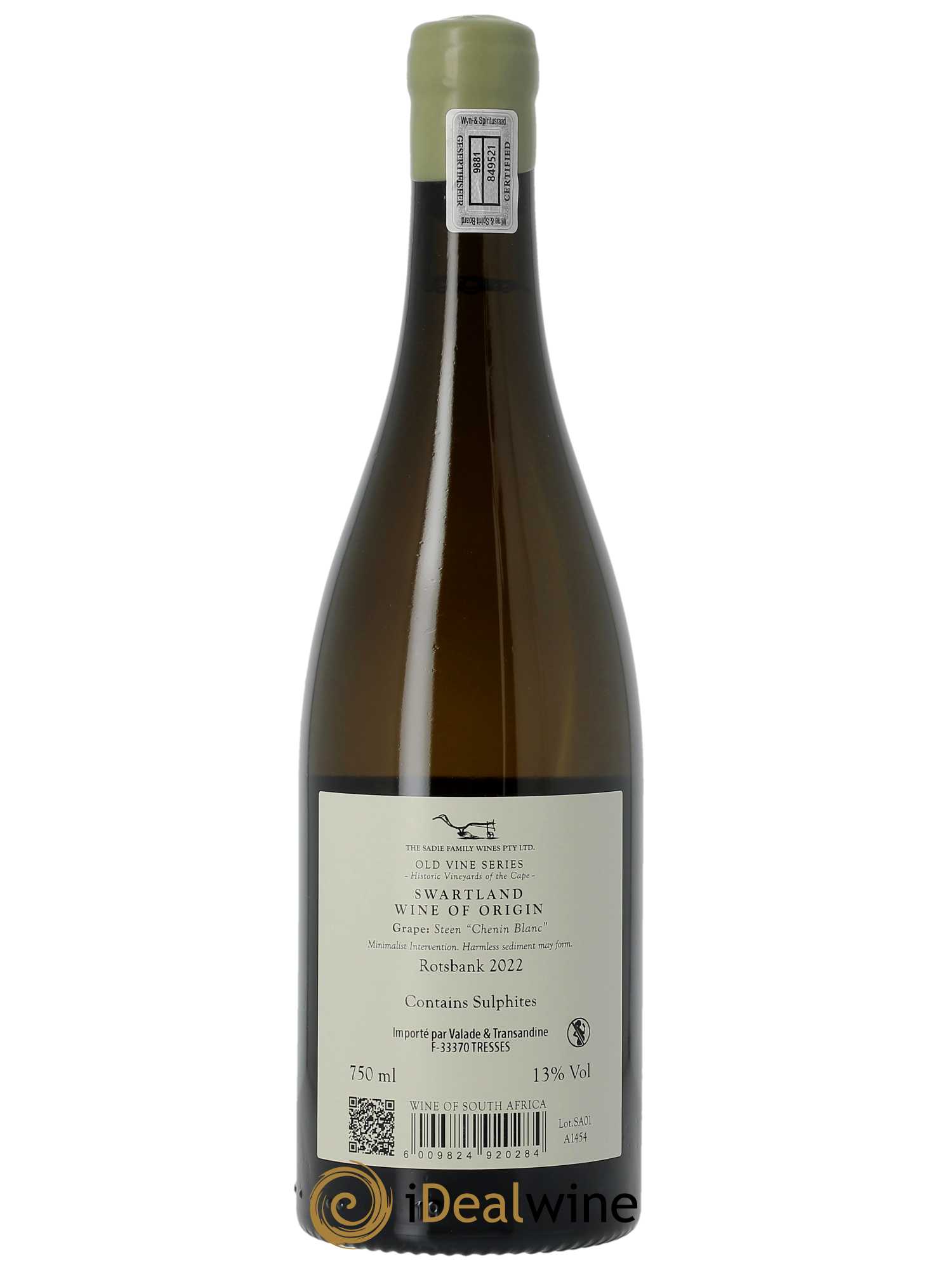 Swartland The Sadie Family Rotsbank Chenin blanc 2022 - Lot de 1 bouteille - 1