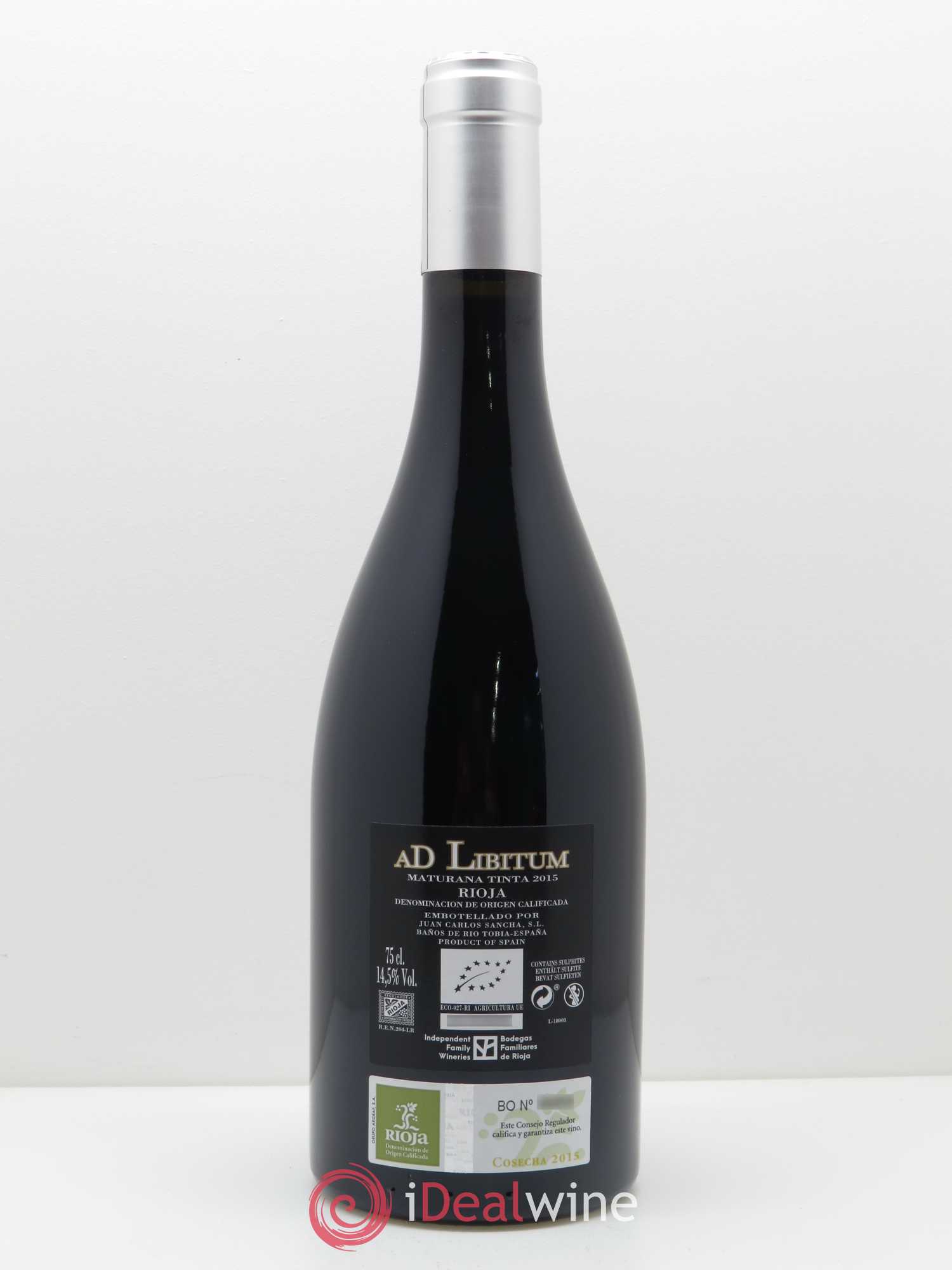 Rioja DOCa Ad Libitum Maturana Tinta Juan Carlos Sancha 2015 - Lot of 1 bottle - 1