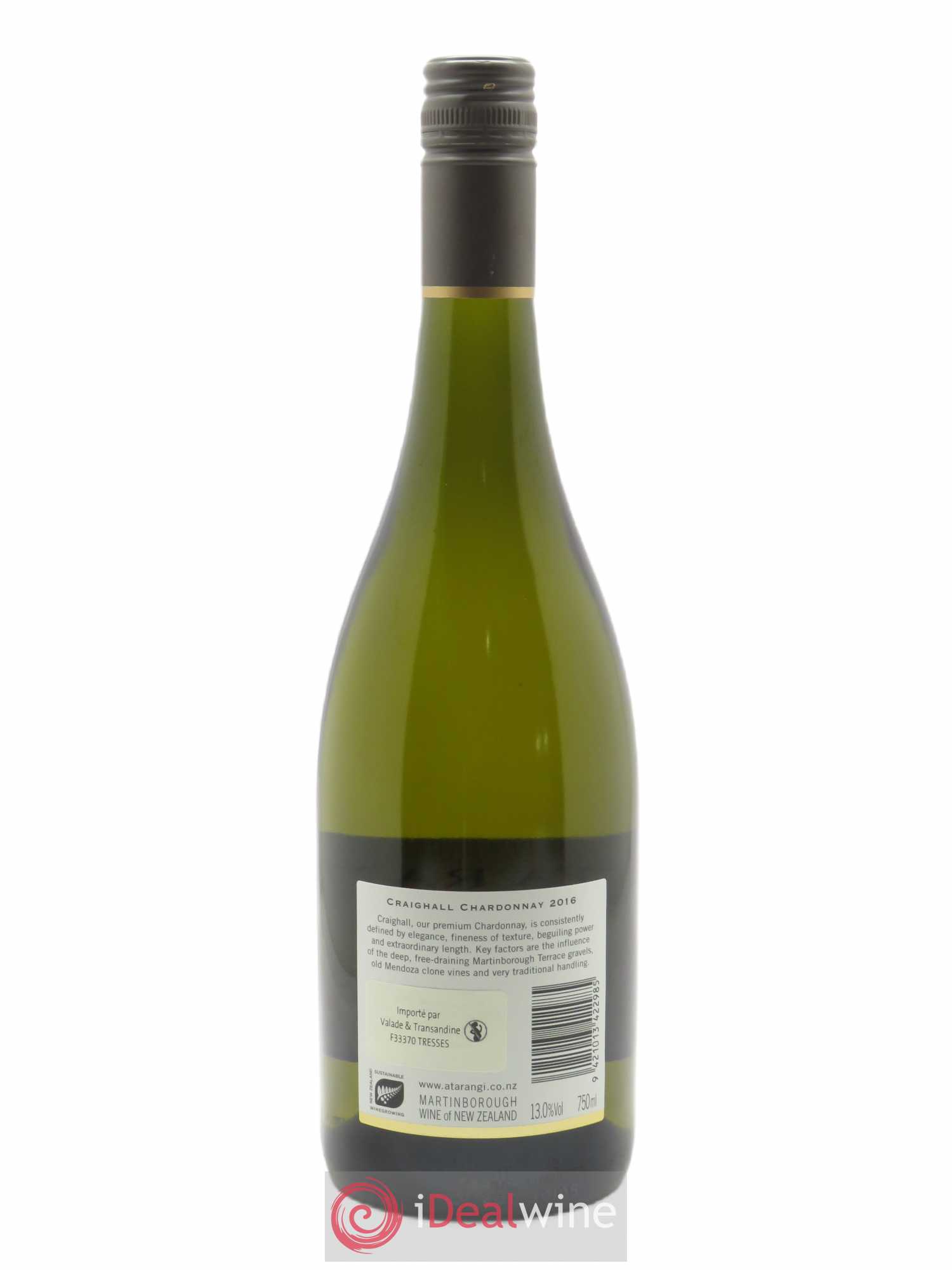 Martinborough Ata Rangi Craighall Chardonnay 2016 - Lot de 1 bouteille - 1