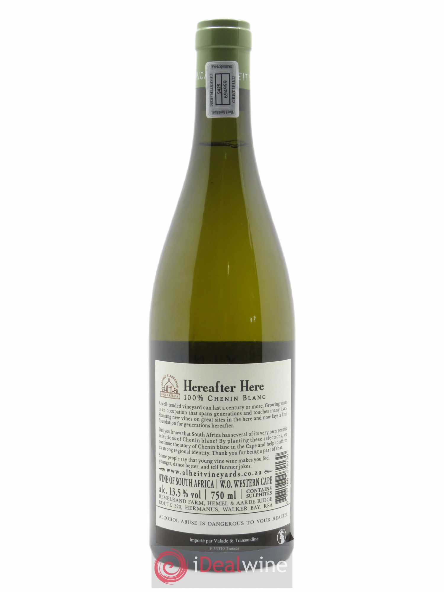 Western Cape Alheit Vineyards Hereafter Here 2020 - Lot de 1 bouteille - 1