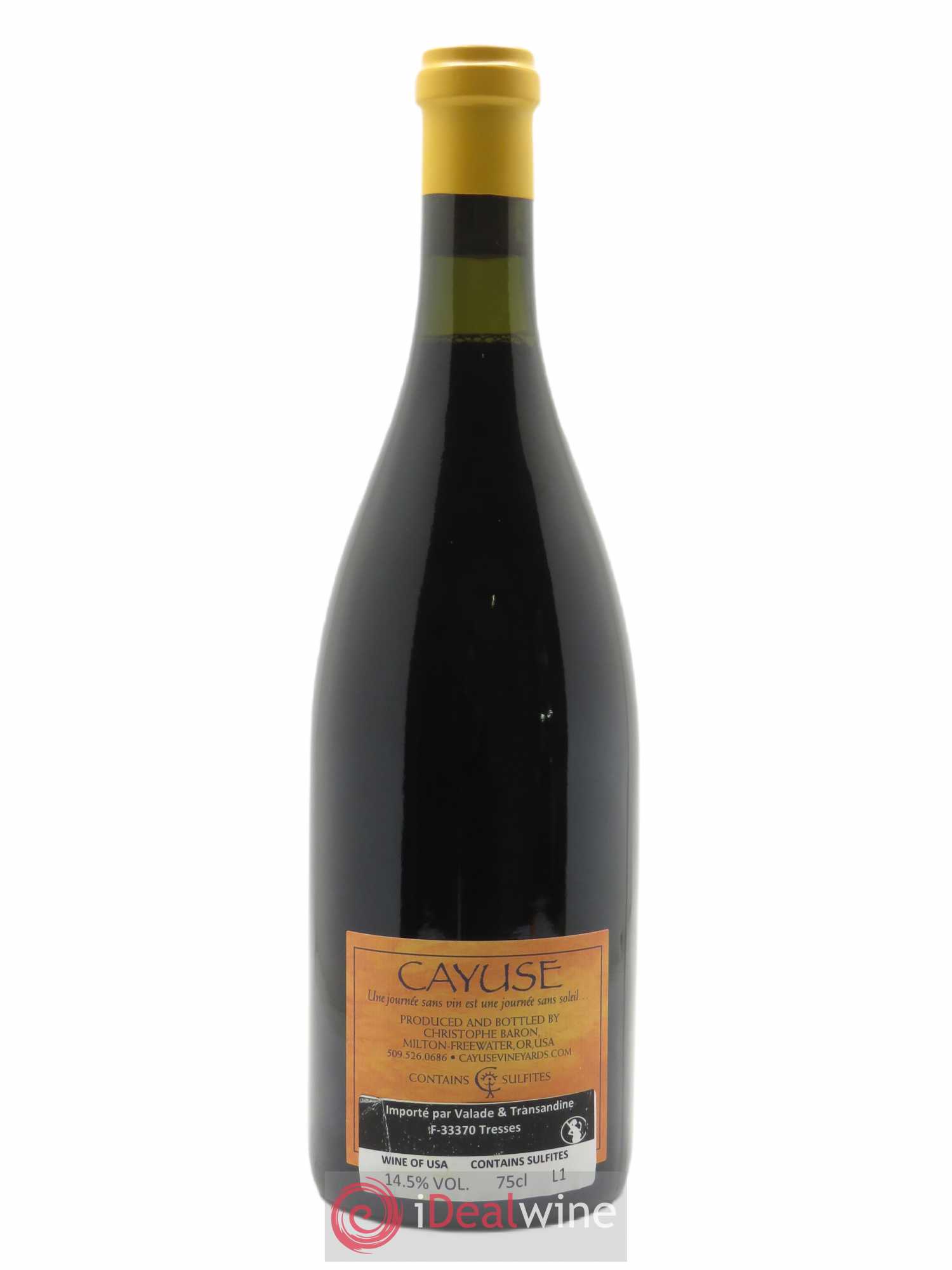 Walla Walla Valley Cayuse Cailloux Christophe Baron 2018 - Lot de 1 bouteille - 1