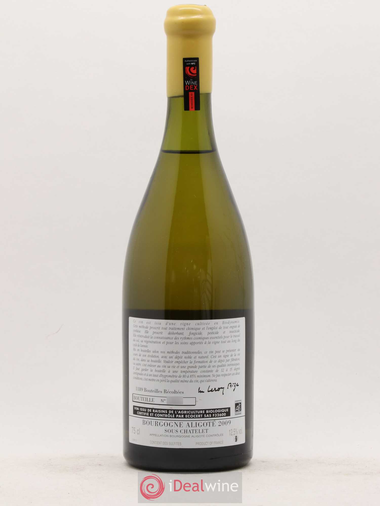 Bourgogne Aligoté Sous Chatelet d'Auvenay (Domaine) 2009 - Lot de 1 bouteille - 1