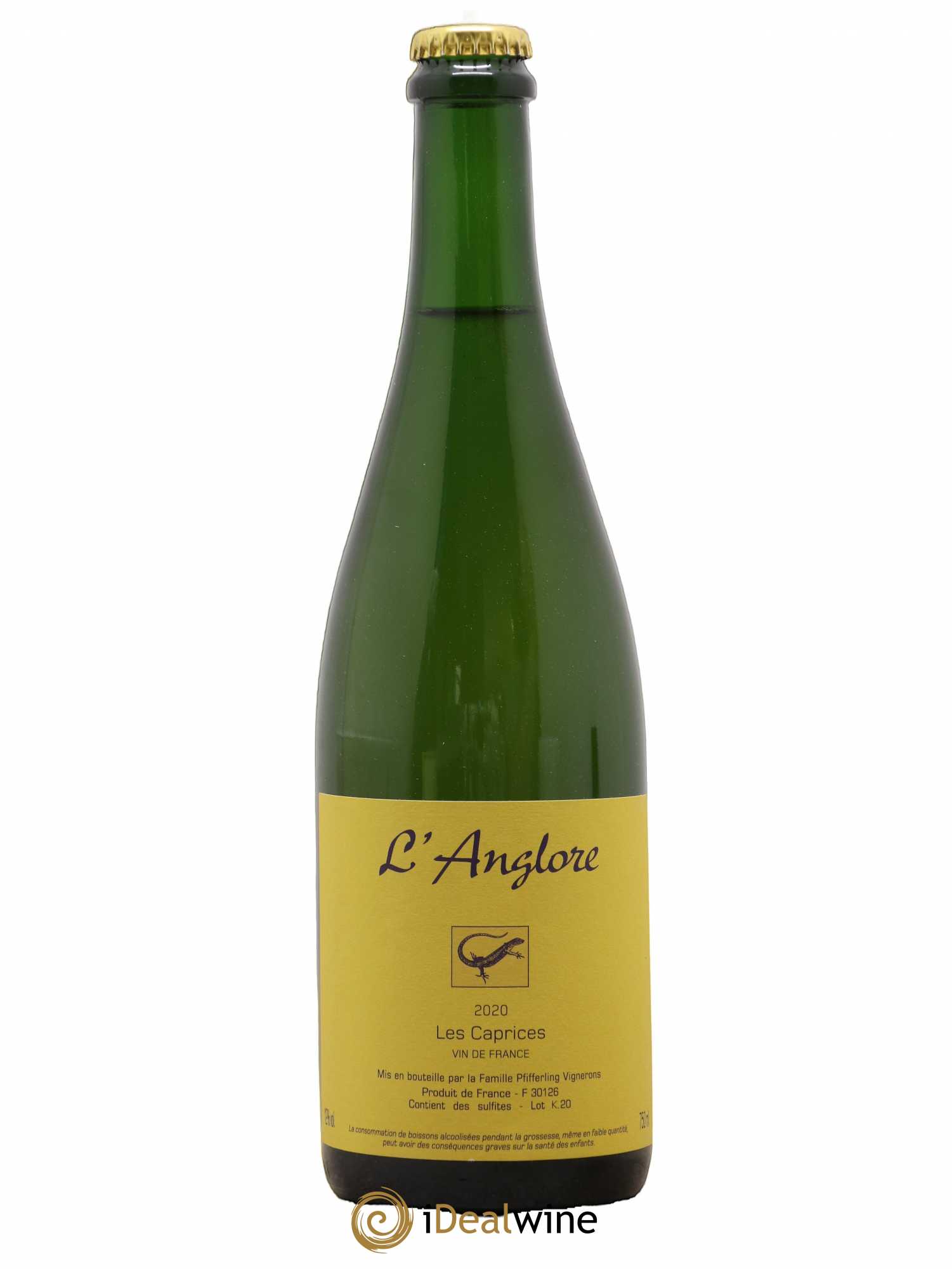 Vin de France Effervescent Les Caprices L'Anglore 2020 - Lot de 1 bouteille - 0