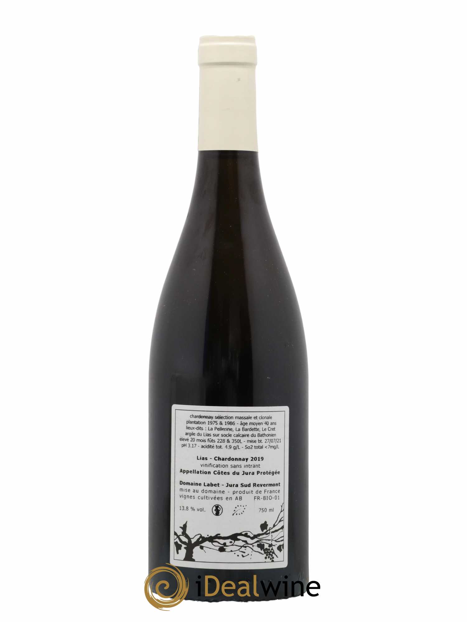 Côtes du Jura Chardonnay Lias Romain - Julien  - Charline Labet 2019 - Lot de 1 bouteille - 1