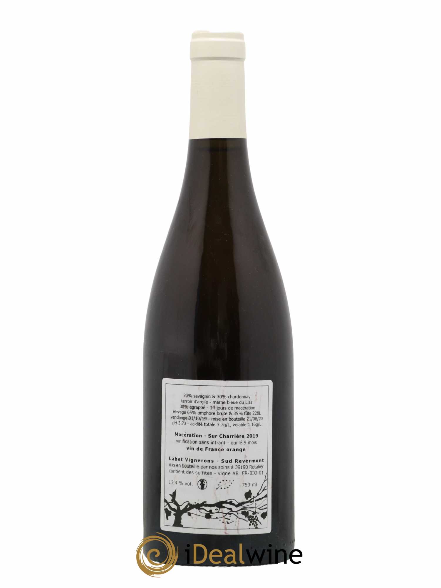 Côtes du Jura Sur Charrière Macération savagnin chardonnay Domaine Labet 2019 - Lot of 1 bottle - 1