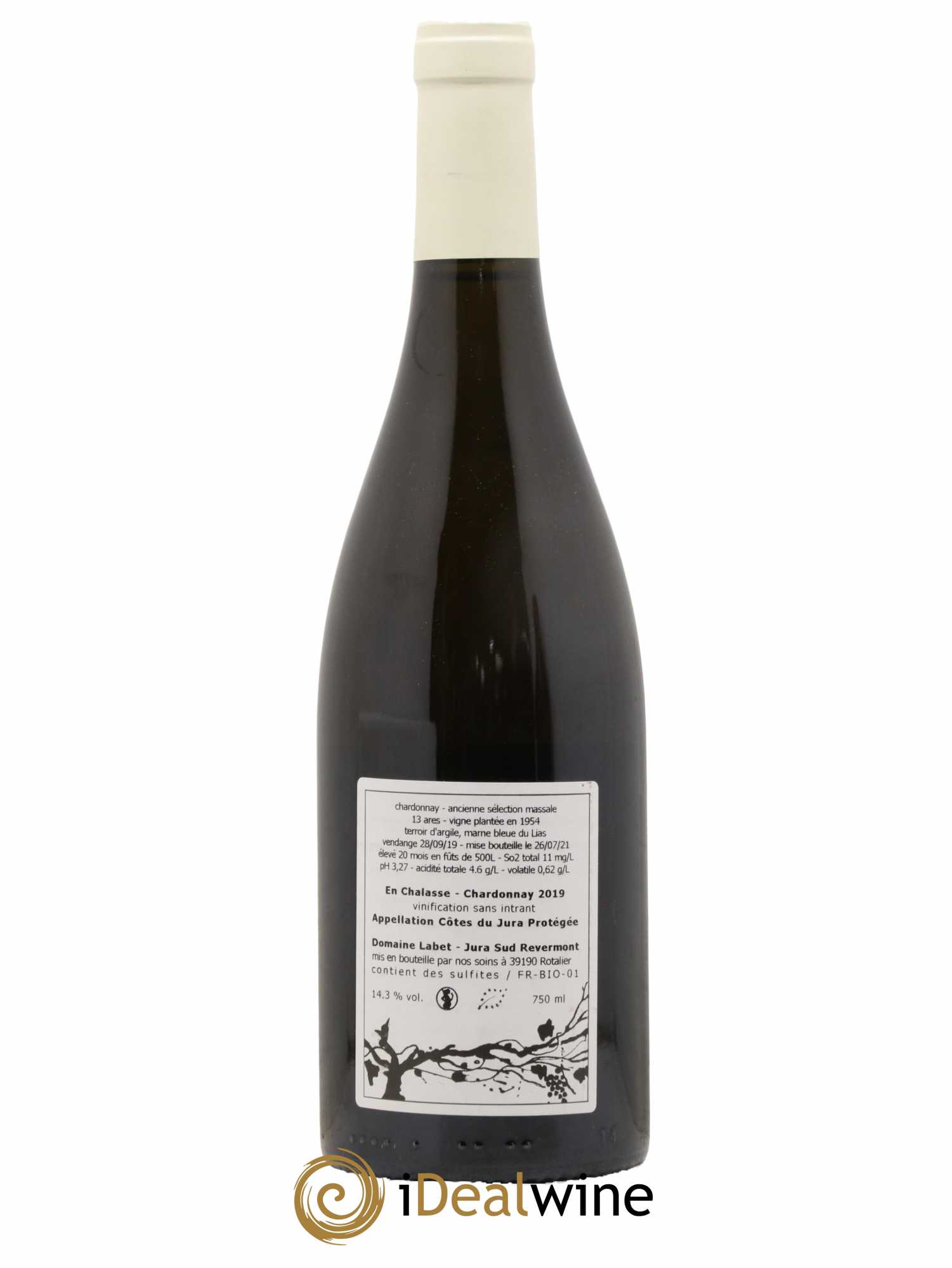 Côtes du Jura Chardonnay En Chalasse Romain - Julien  - Charline Labet 2019 - Lot de 1 bouteille - 1