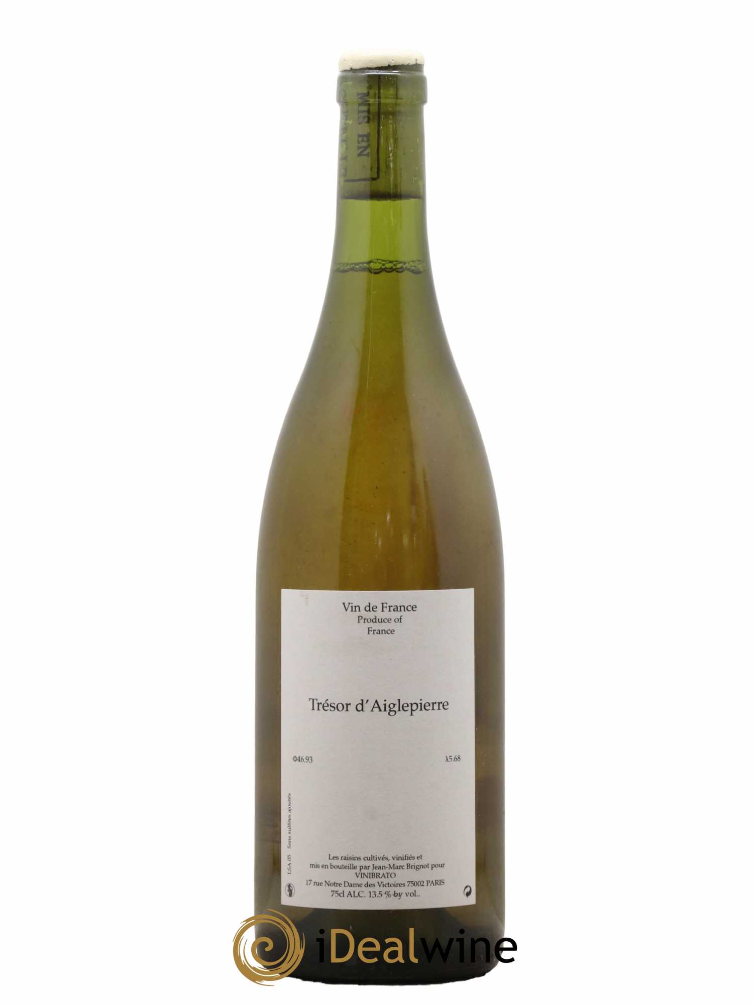 Vin de France Trésor d'Aiglepierre Jean-Marc Brignot 2005 - Lot de 1 bouteille - 0