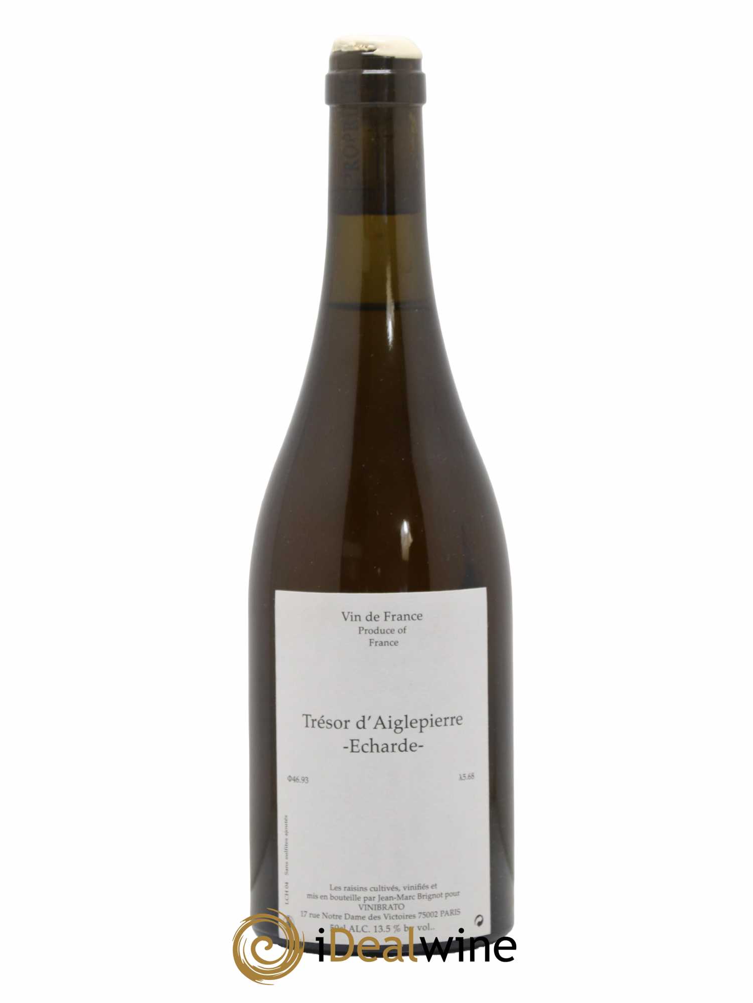 Vin de France Trésor d'Aiglepierre - Echarde Jean-Marc Brignot 50 cl 2004 - Lot de 1 bouteille - 0