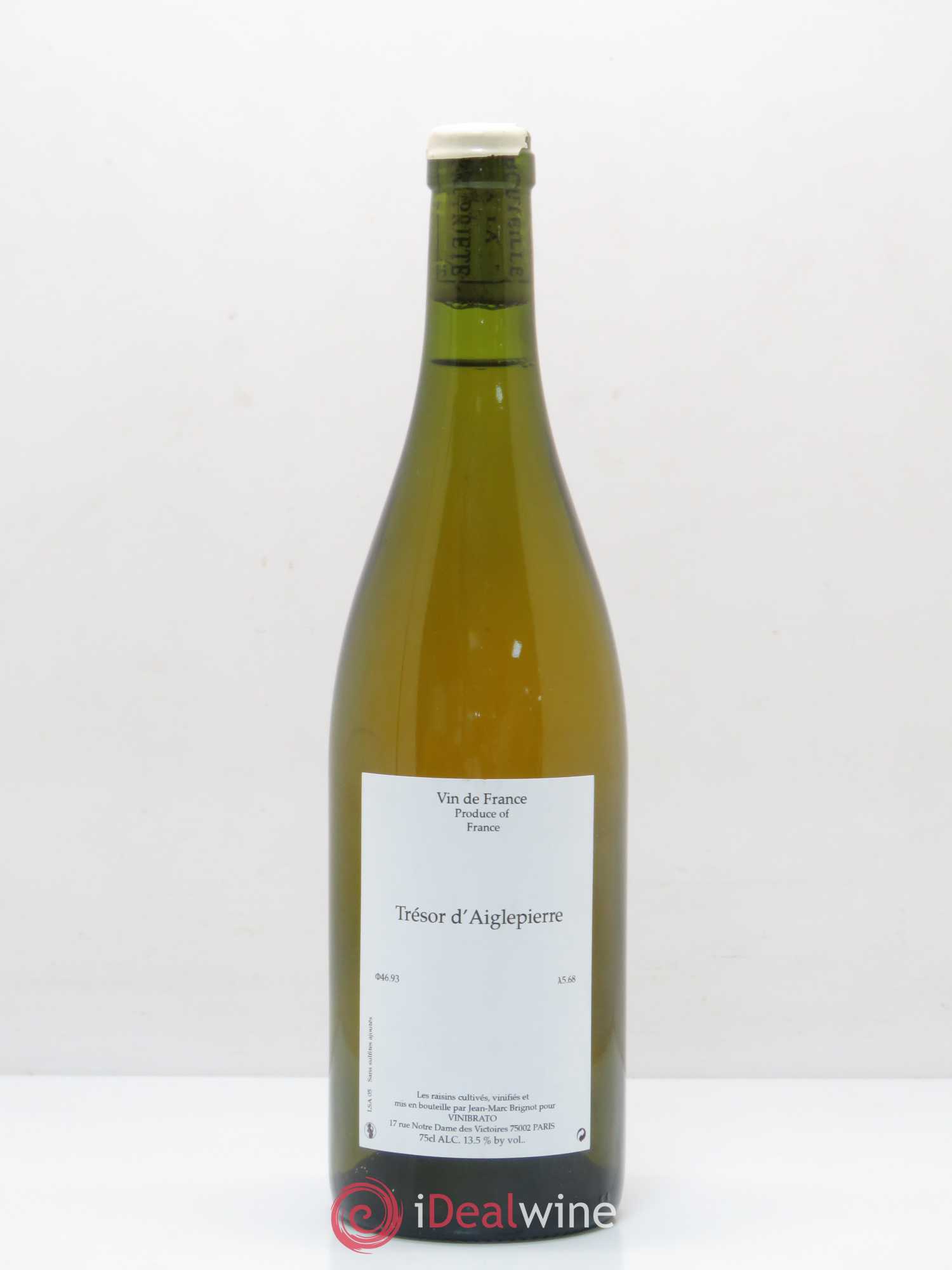 Vin de France Trésor d'Aiglepierre Jean Marc Brignot 2005 - Posten von 1 Flasche - 0