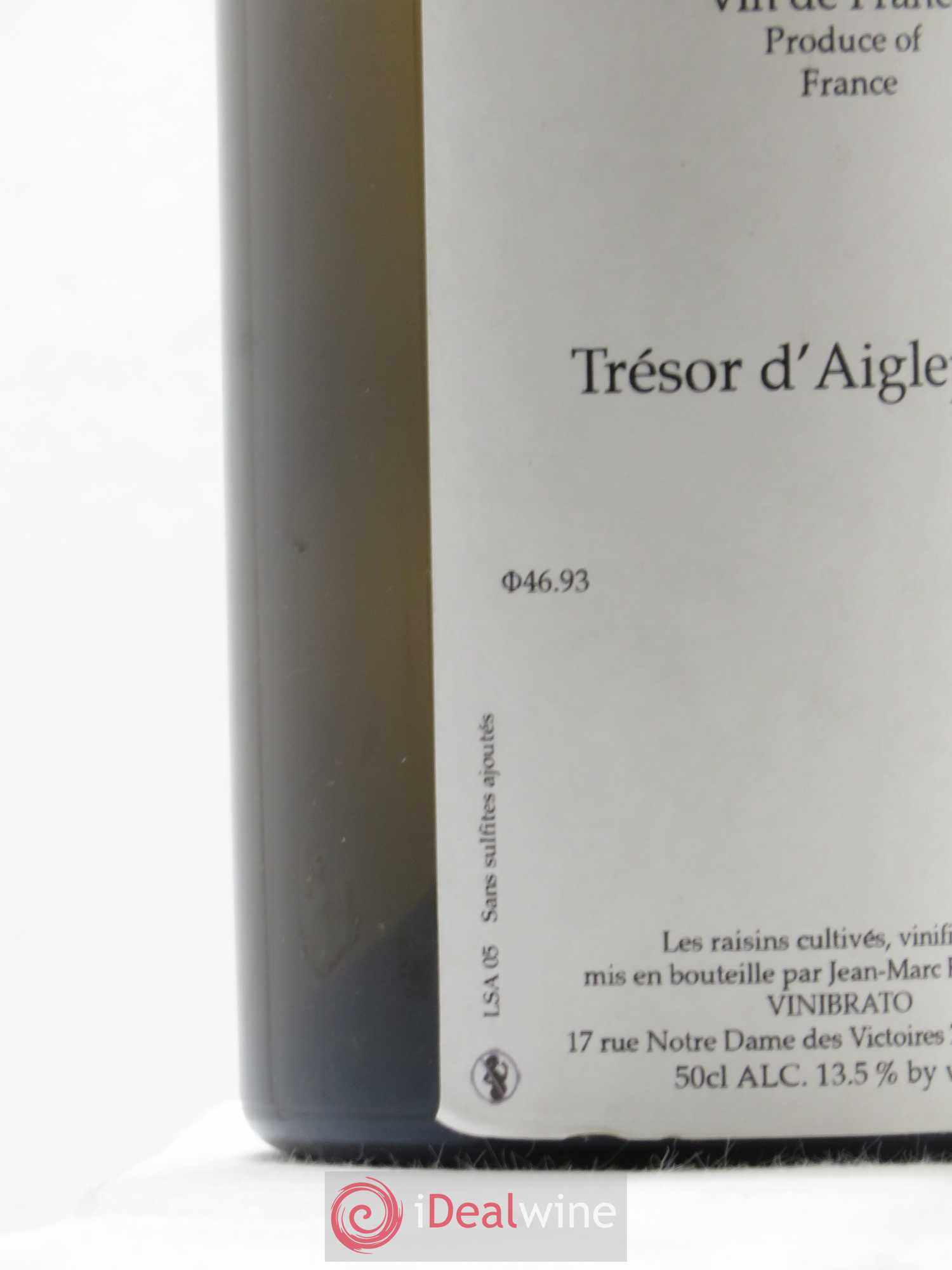 Vin de France Trésor d'Aiglepierre Chardonnay Sous Voile Jean Marc Brignot 50 Cl 2005 - Posten von 1 Flasche - 1