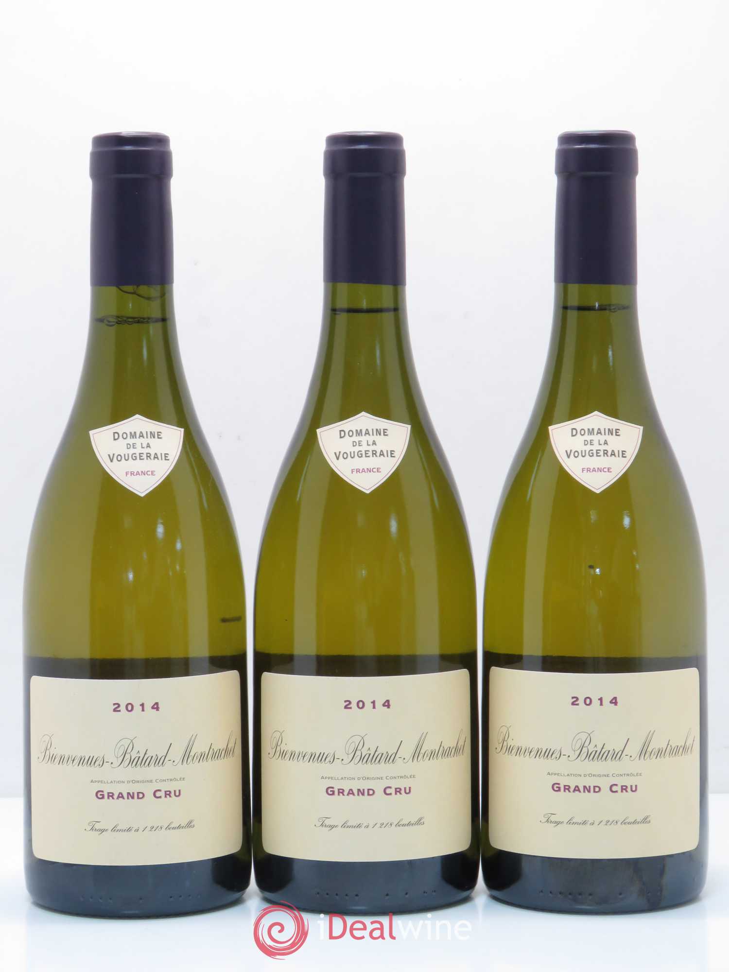 Bienvenues-Bâtard-Montrachet Grand Cru La Vougeraie (sans prix de réserve) 2014 - Lot de 3 bouteilles - 0