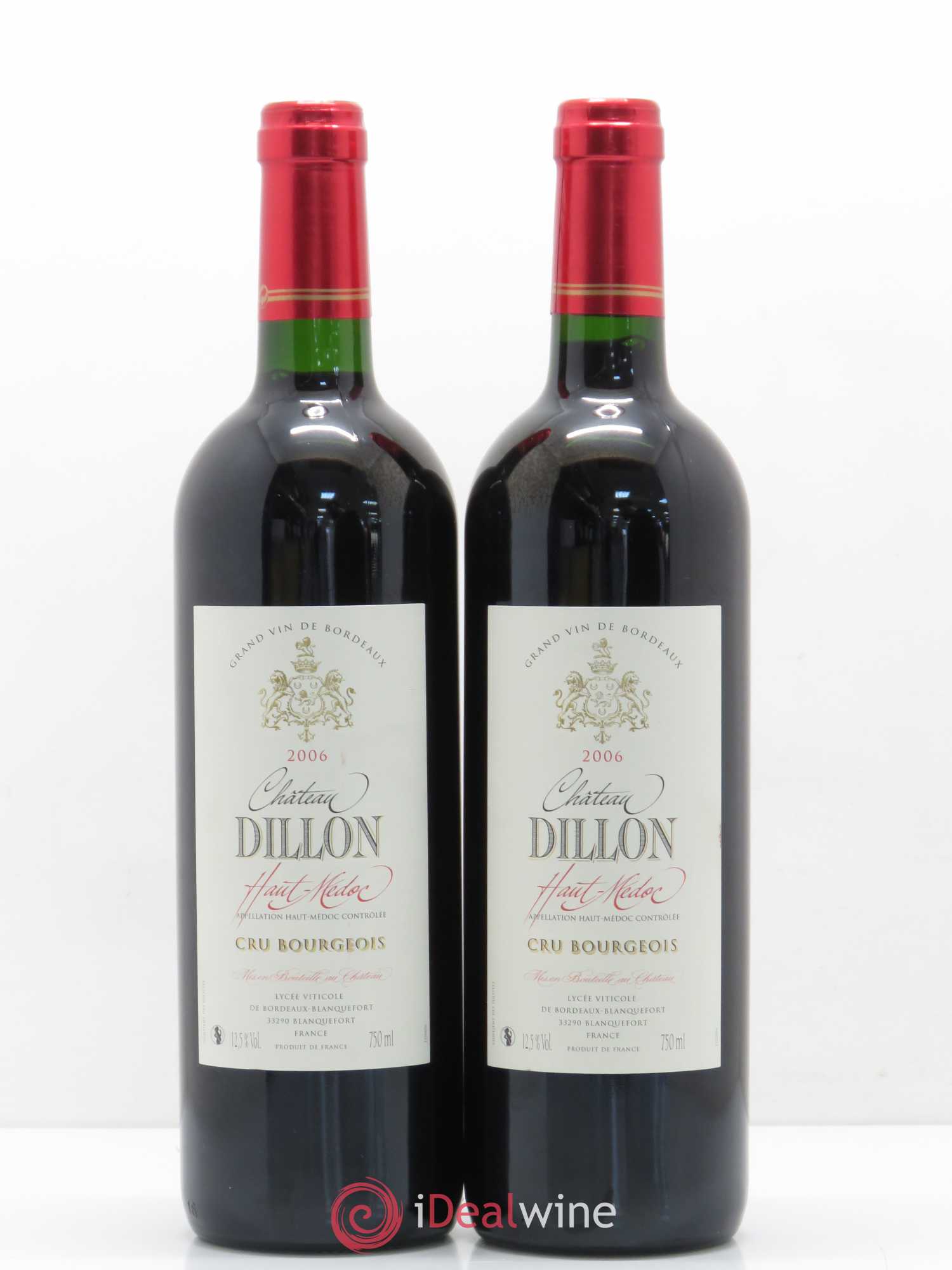 Château Dillon Cru Bourgeois (sans prix de réserve) 2006 - Lot de 2 bouteilles - 0