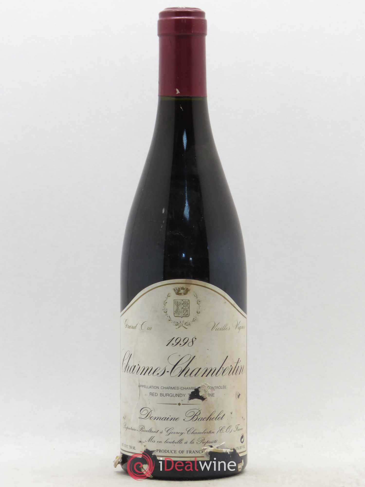 Charmes-Chambertin Grand Cru Vieilles Vignes Denis Bachelet (Domaine) Vieilles Vignes 1998 - Lot de 1 bouteille - 0