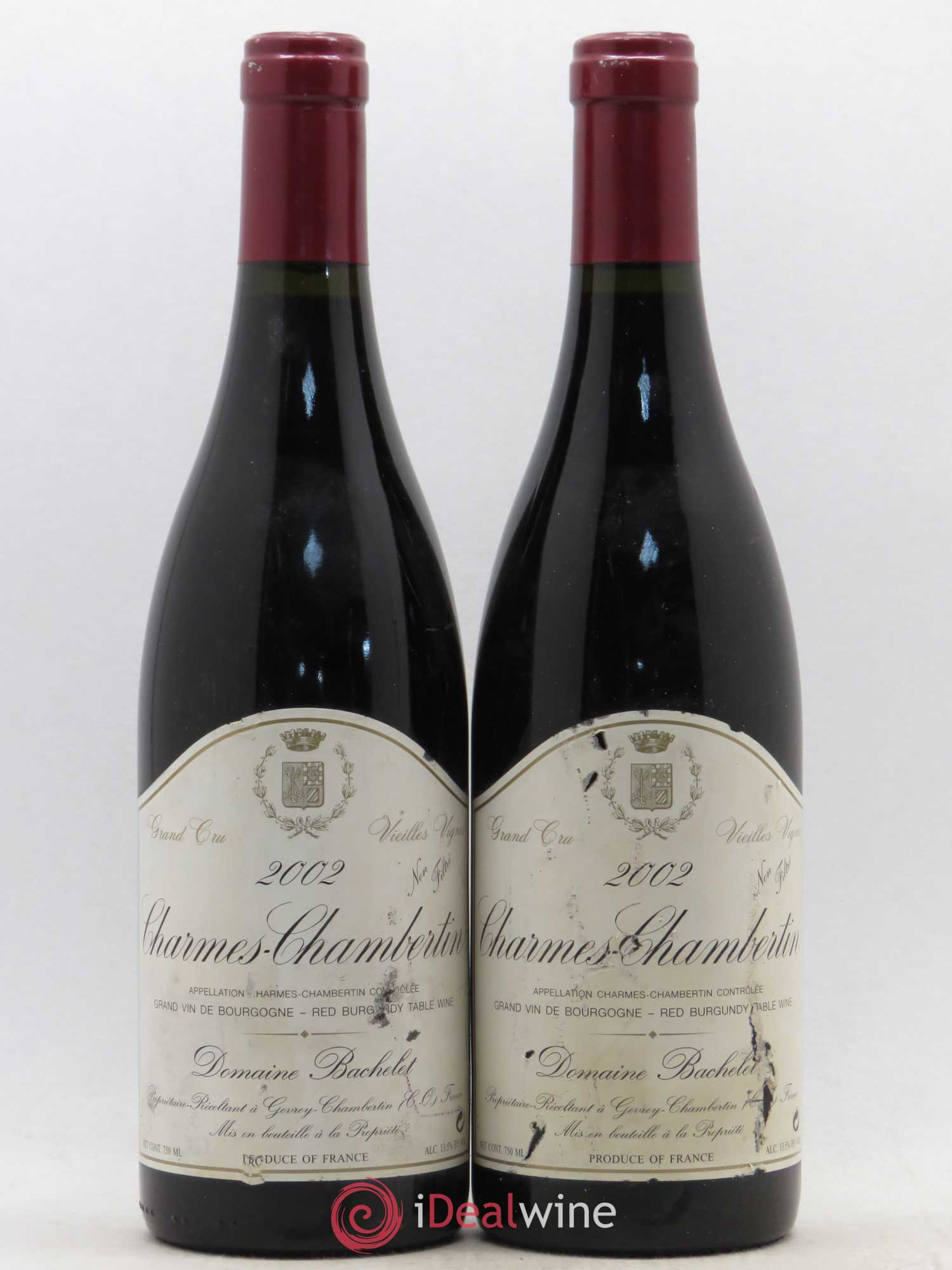 Charmes-Chambertin Grand Cru Vieilles Vignes Denis Bachelet (Domaine) Vieilles Vignes 2002 - Lot de 2 bouteilles - 0
