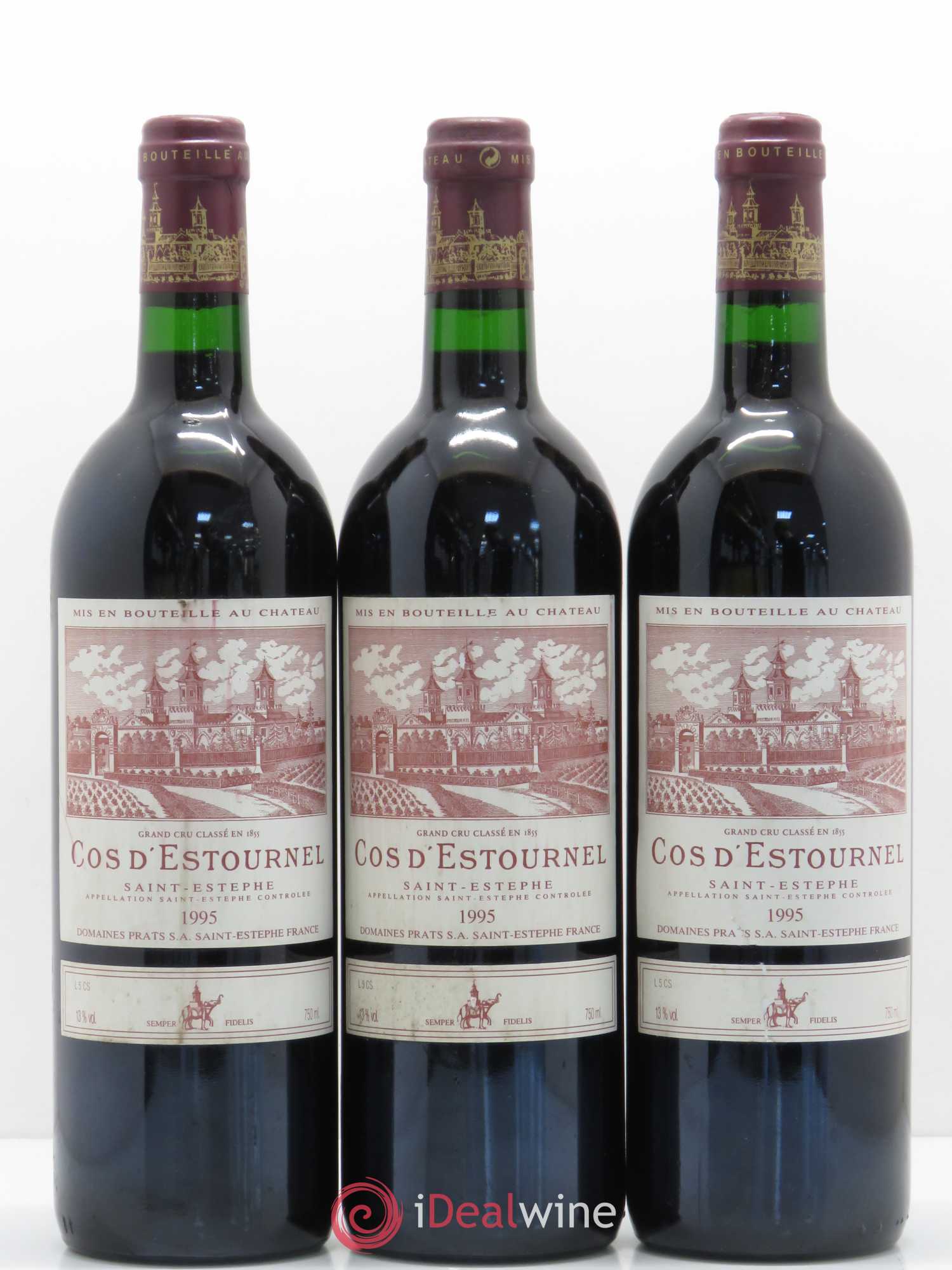 Cos d'Estournel 2ème Grand Cru Classé 1995 - Lot de 3 bouteilles - 0