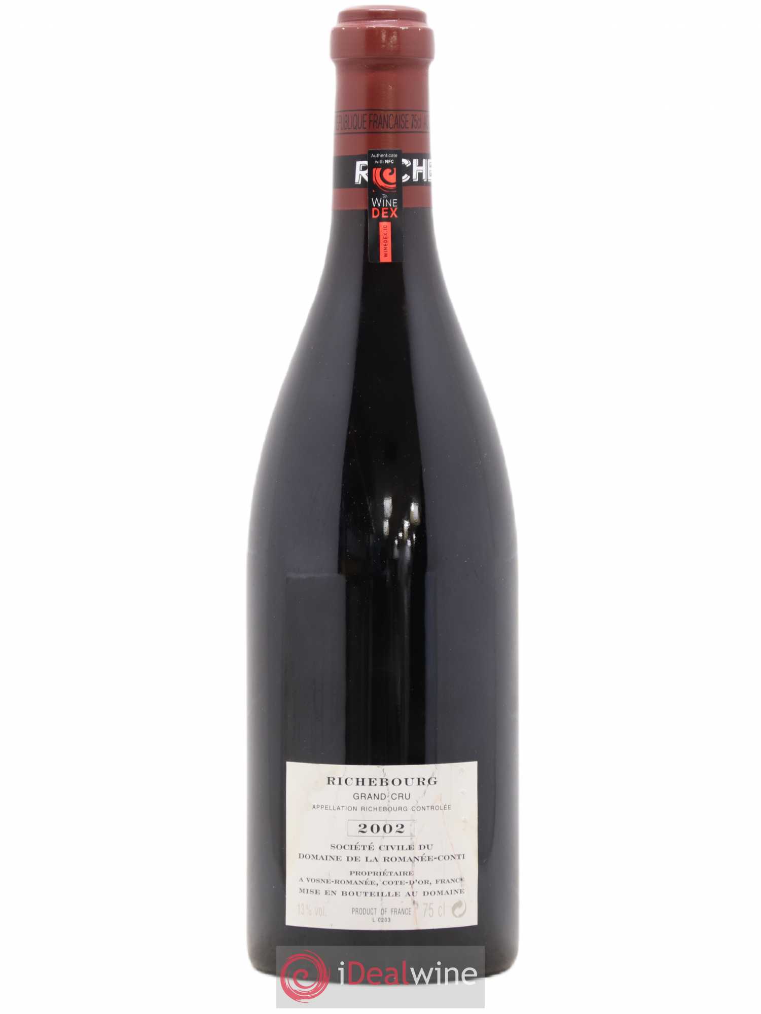 Richebourg Grand Cru Domaine de la Romanée-Conti 2002 - Lot de 1 bouteille - 1