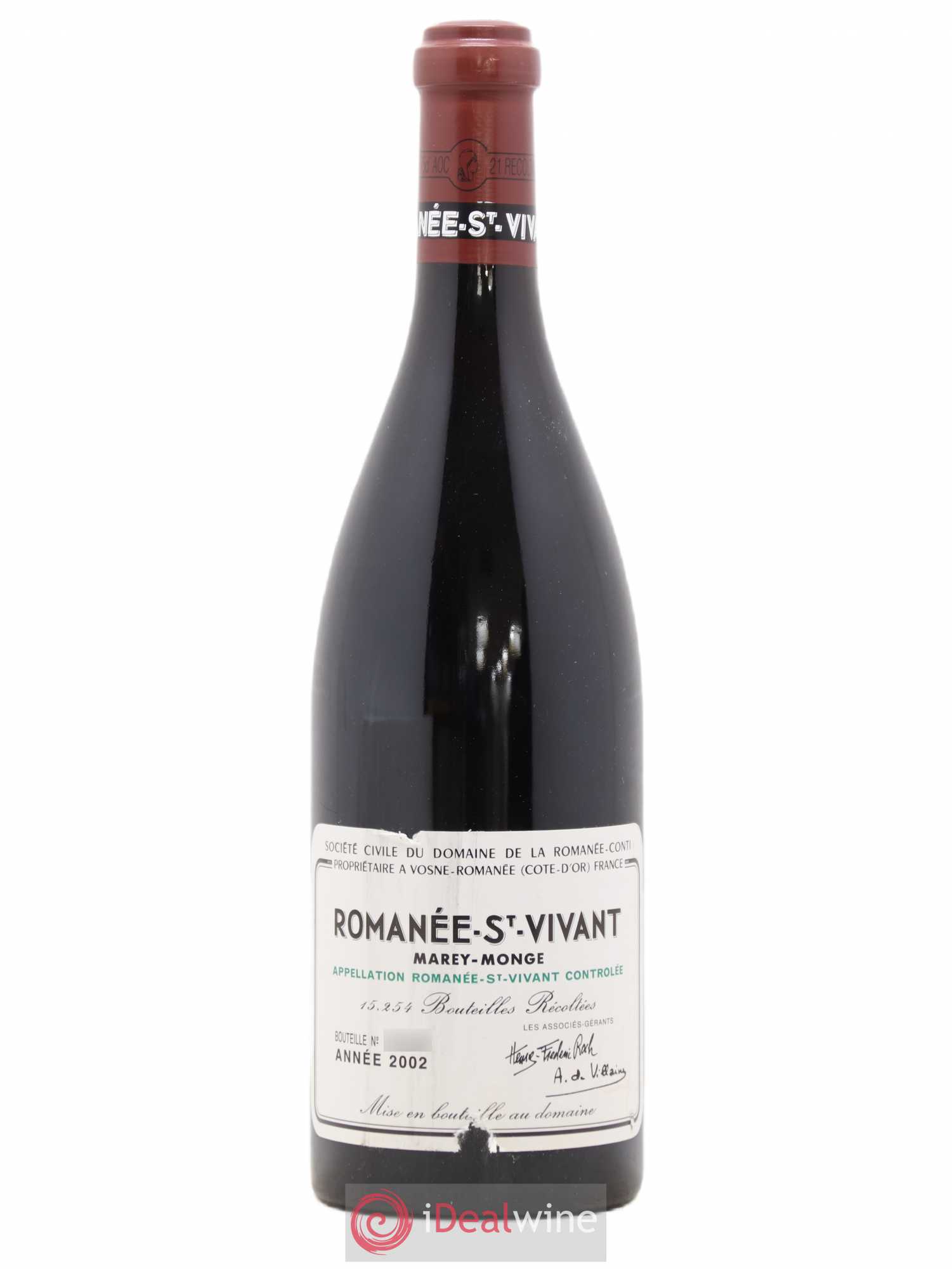 Romanée-Saint-Vivant Grand Cru Domaine de la Romanée-Conti 2002 - Lot de 1 bouteille - 0