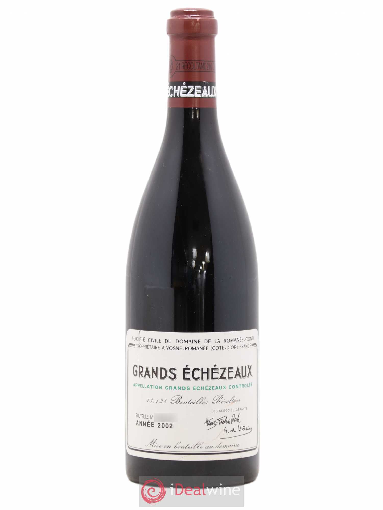 Grands-Echezeaux Grand Cru Domaine de la Romanée-Conti 2002 - Lot de 1 bouteille - 0