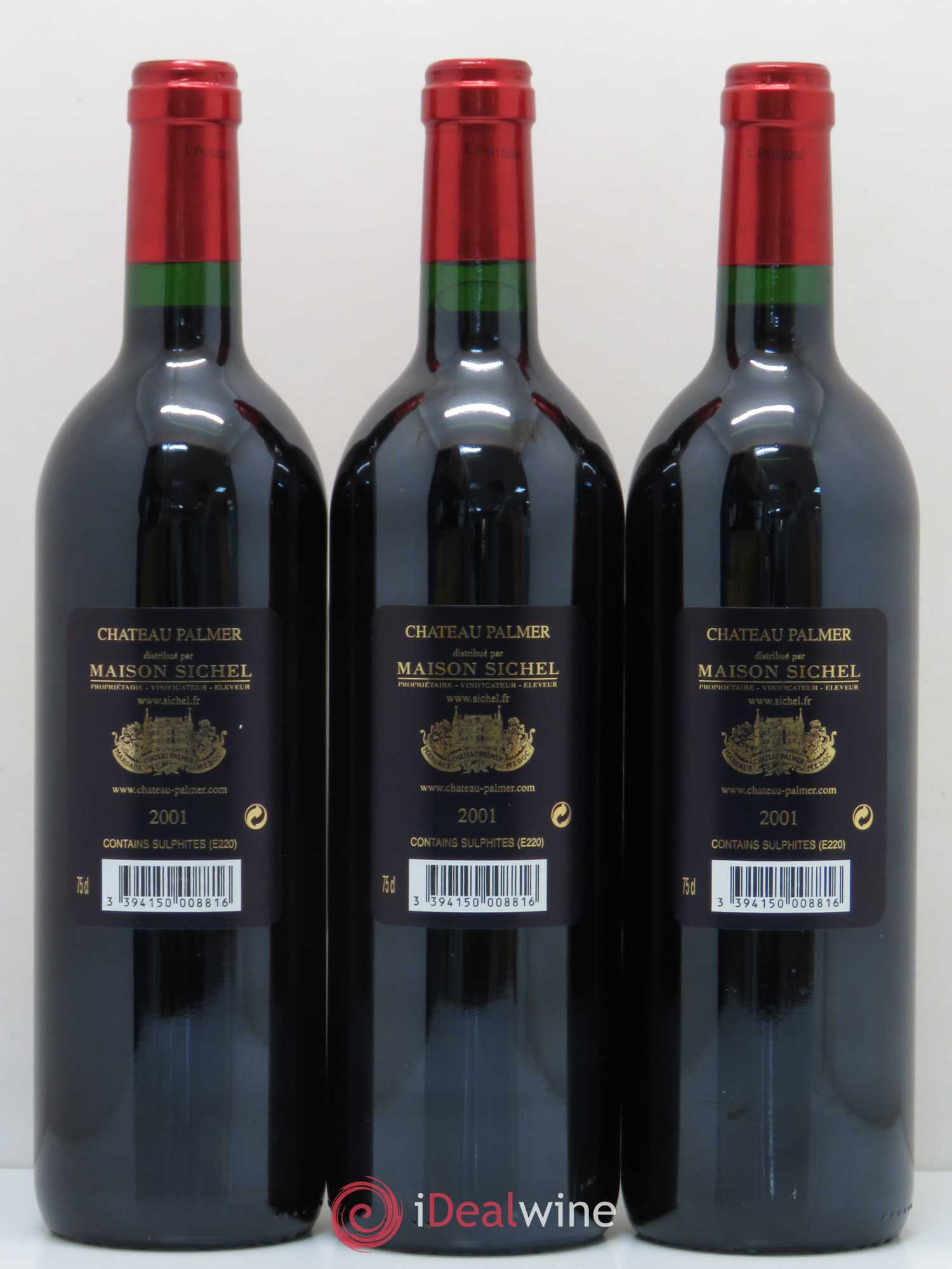 Château Palmer 3ème Grand Cru Classé 2001 - Lot de 3 bouteilles - 1