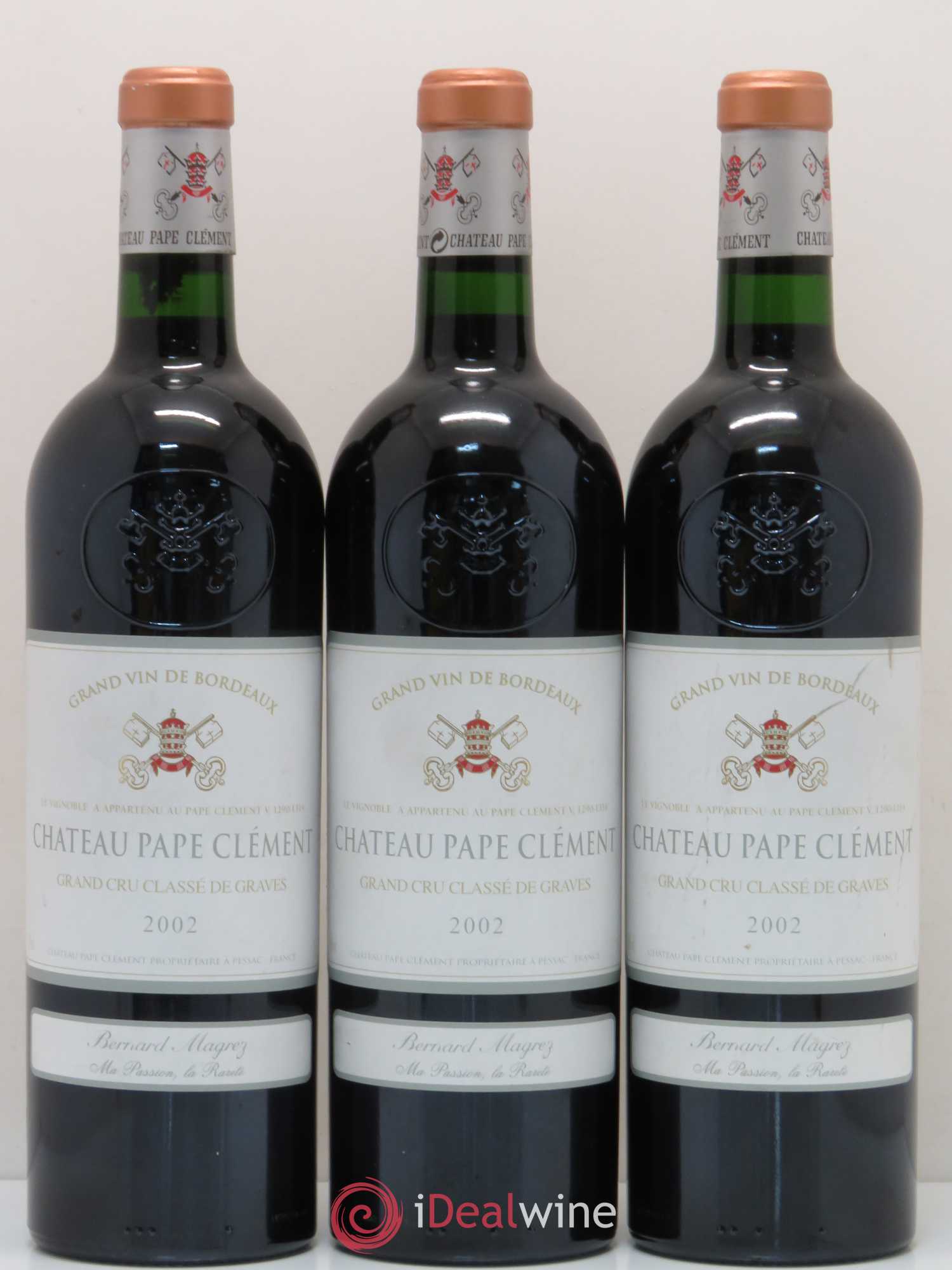 Château Pape Clément Cru Classé de Graves 2002 - Lot de 3 bouteilles - 0