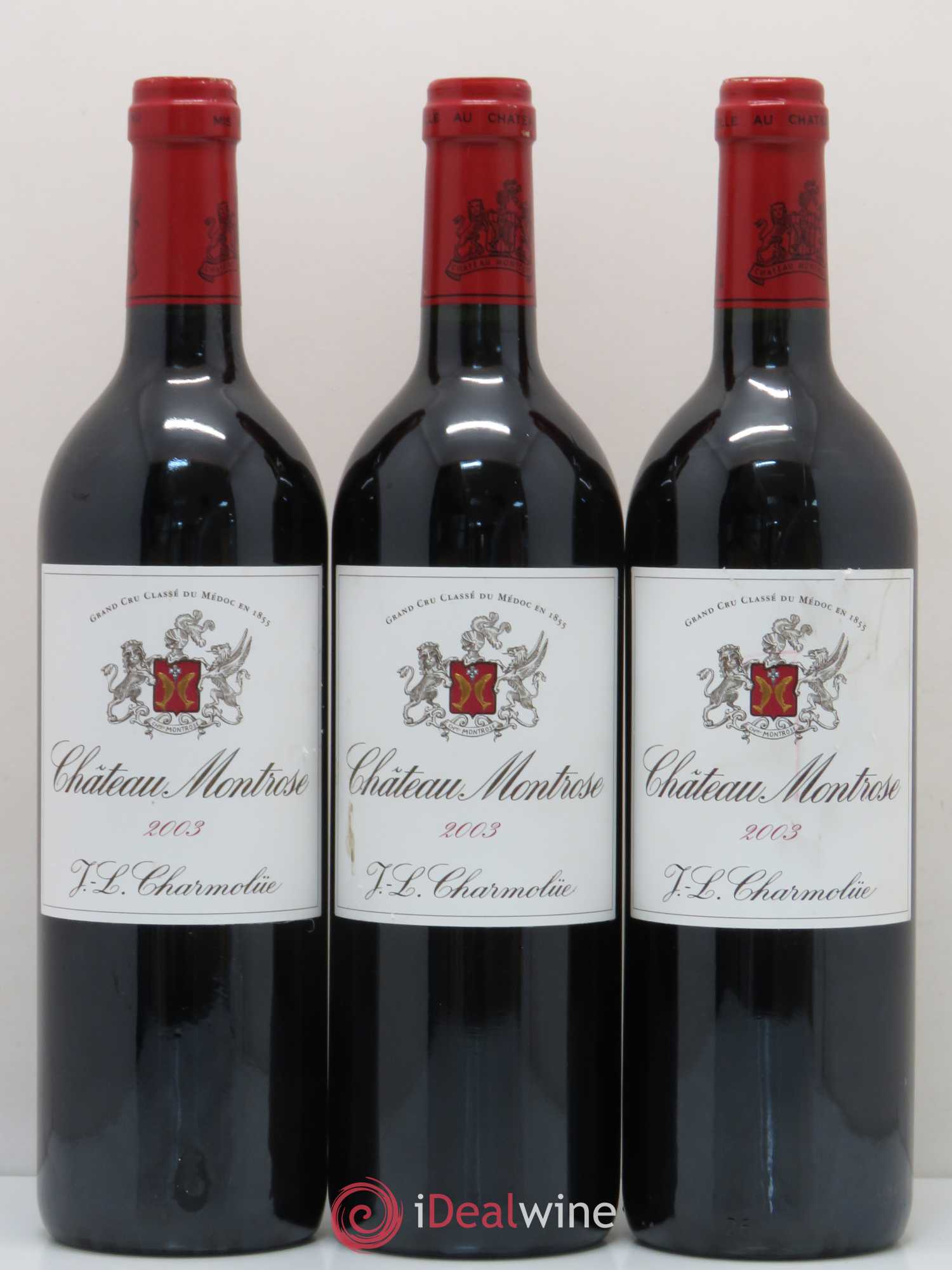Château Montrose 2ème Grand Cru Classé 2003 - Lot de 3 bouteilles - 0