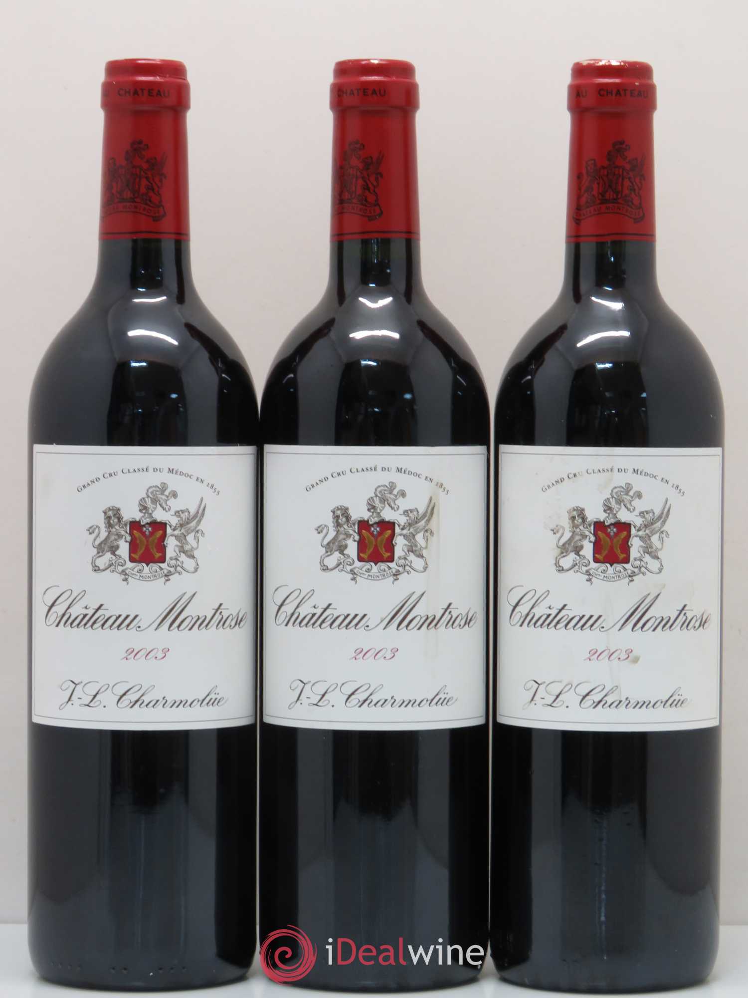 Château Montrose 2ème Grand Cru Classé 2003 - Lot de 3 bouteilles - 0