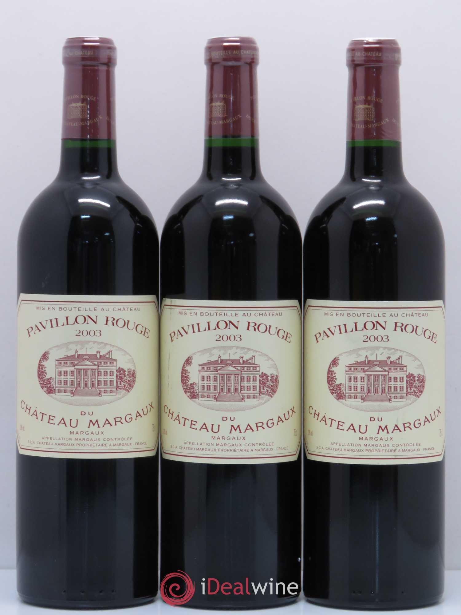 Pavillon Rouge du Château Margaux Second Vin 2003 - Lot de 3 bouteilles - 0