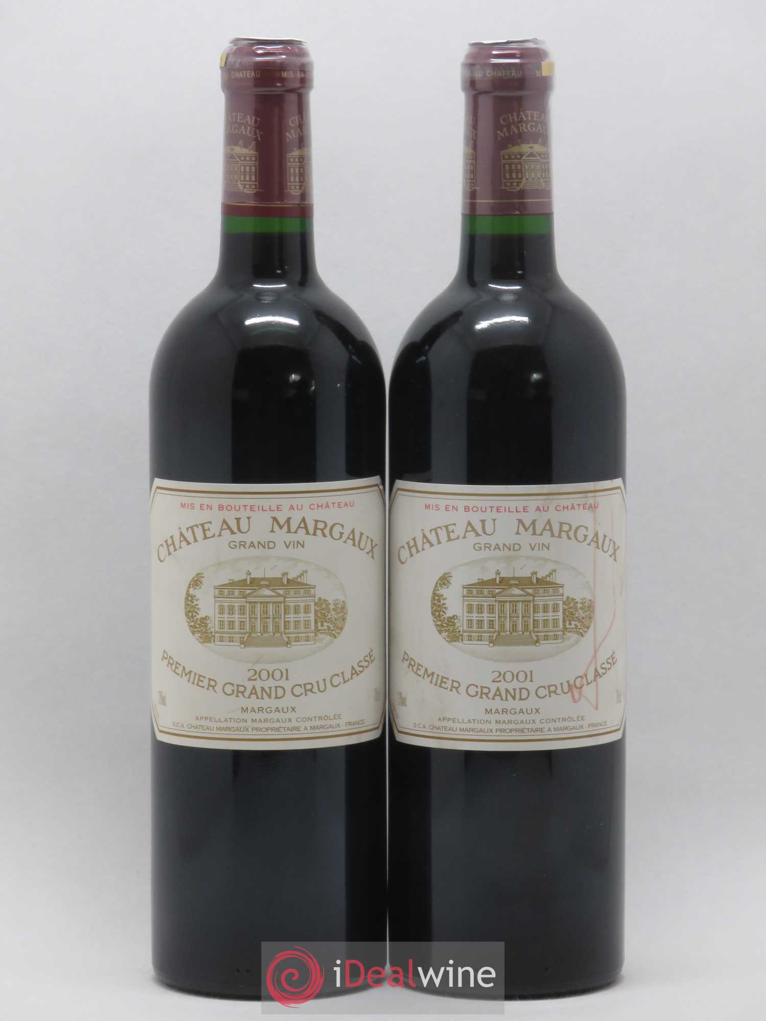 Château Margaux 1er Grand Cru Classé 2001 - Lot de 2 bouteilles - 0