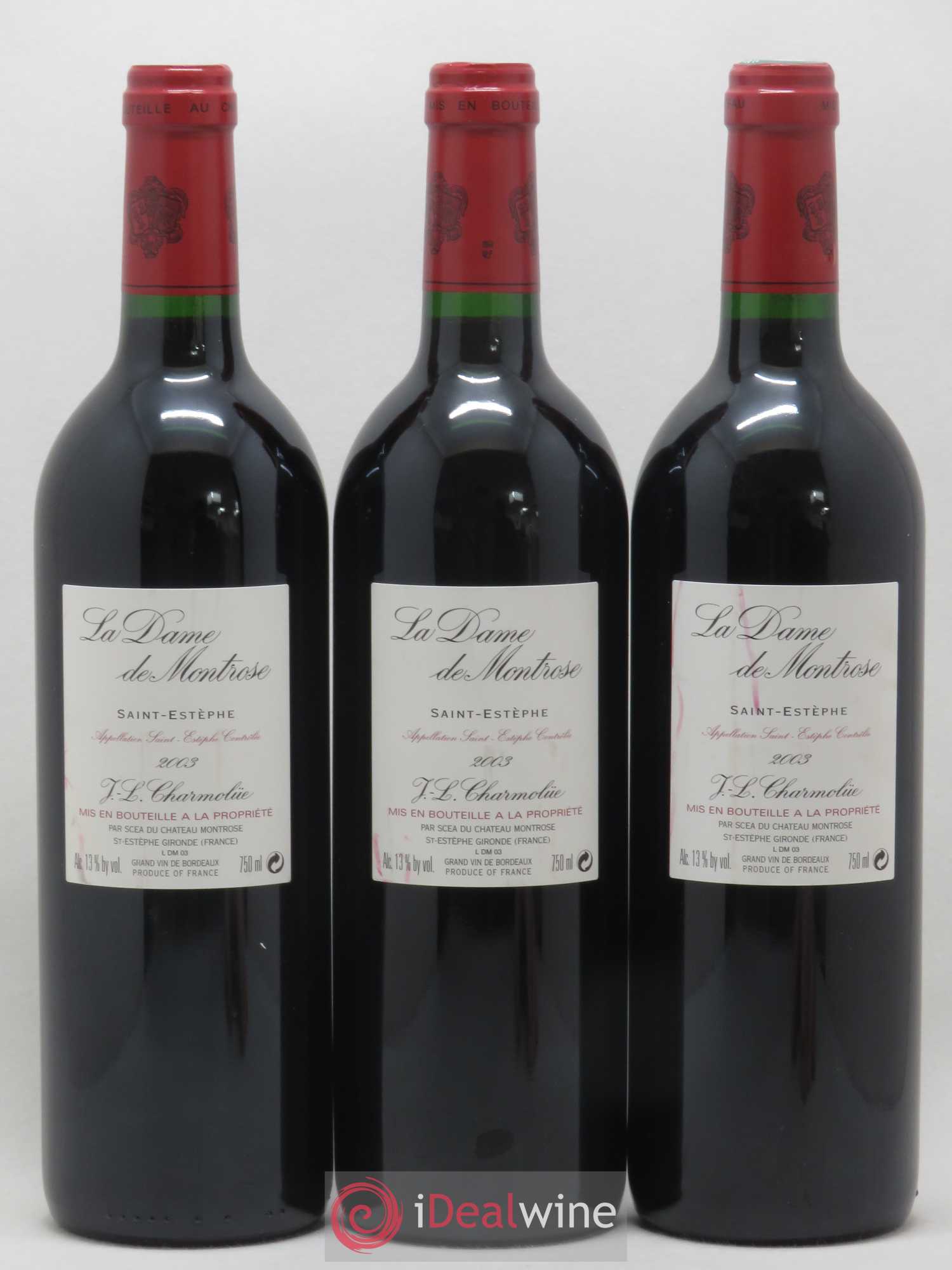 La Dame de Montrose Second Vin 2003 - Lot de 3 bouteilles - 1