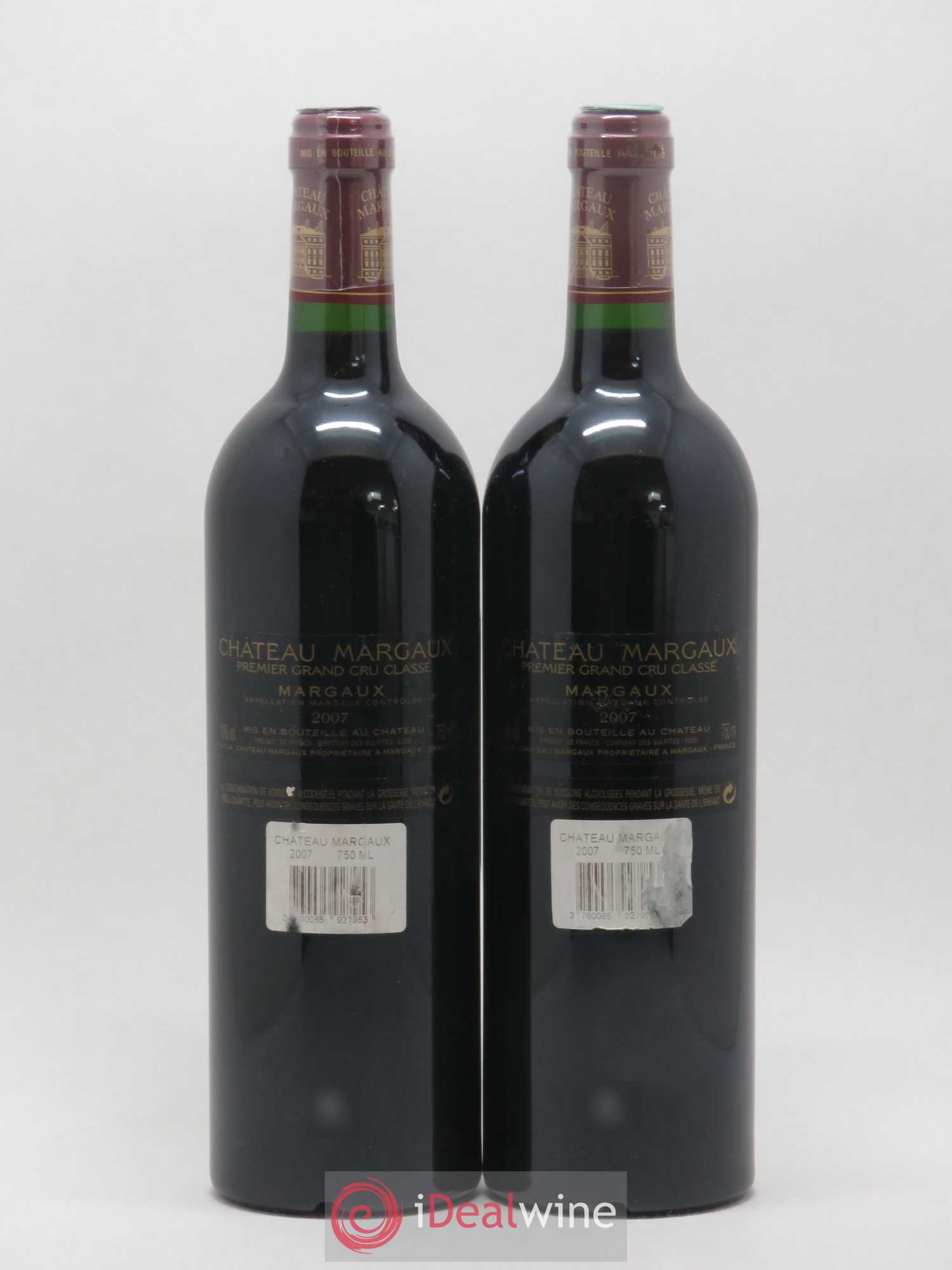 Château Margaux 1er Grand Cru Classé 2007 - Lot de 2 bouteilles - 1
