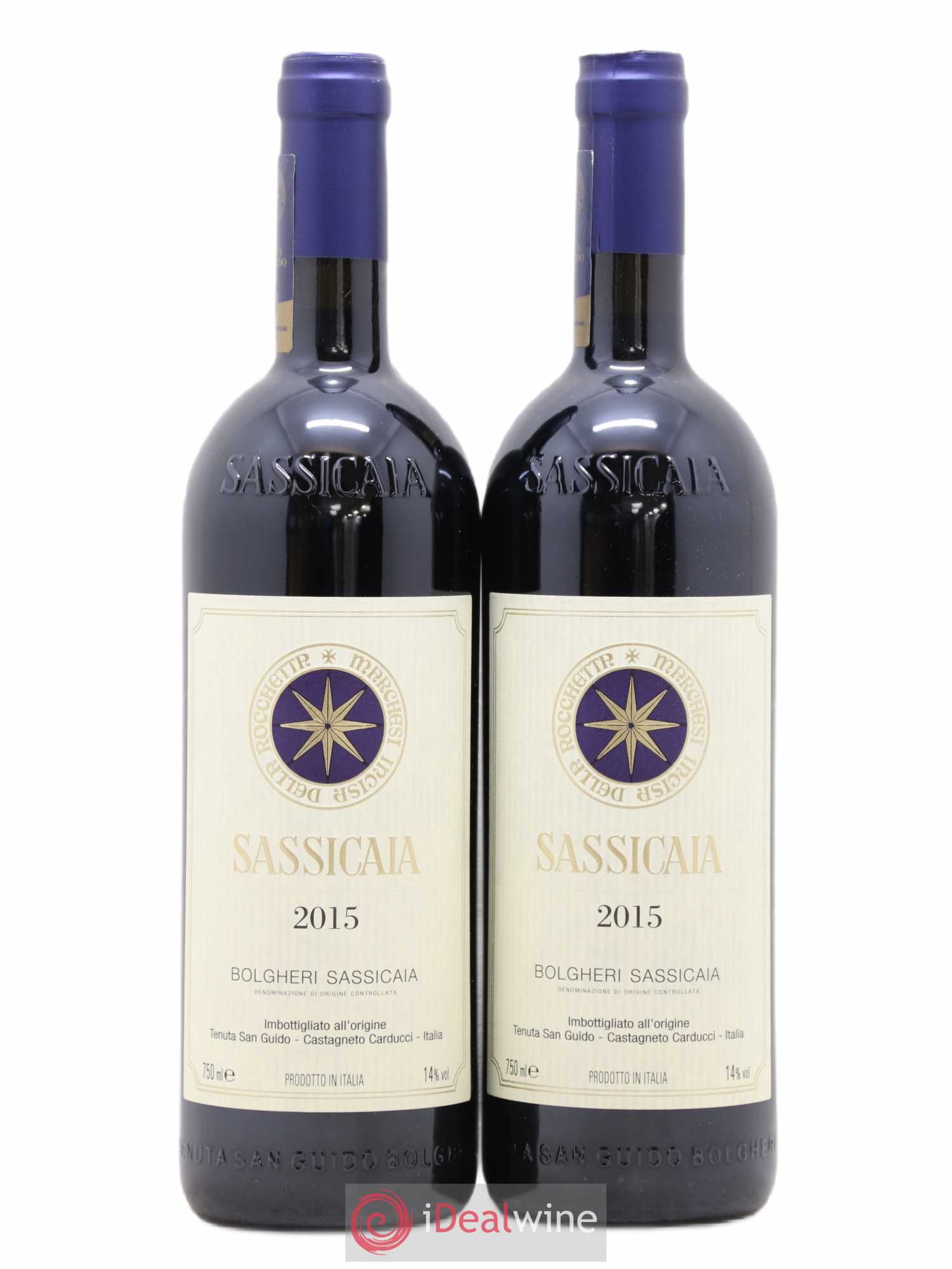 Bolgheri DOC Sassicaia Tenuta San Guido 2015 - Lot de 2 bouteilles - 0