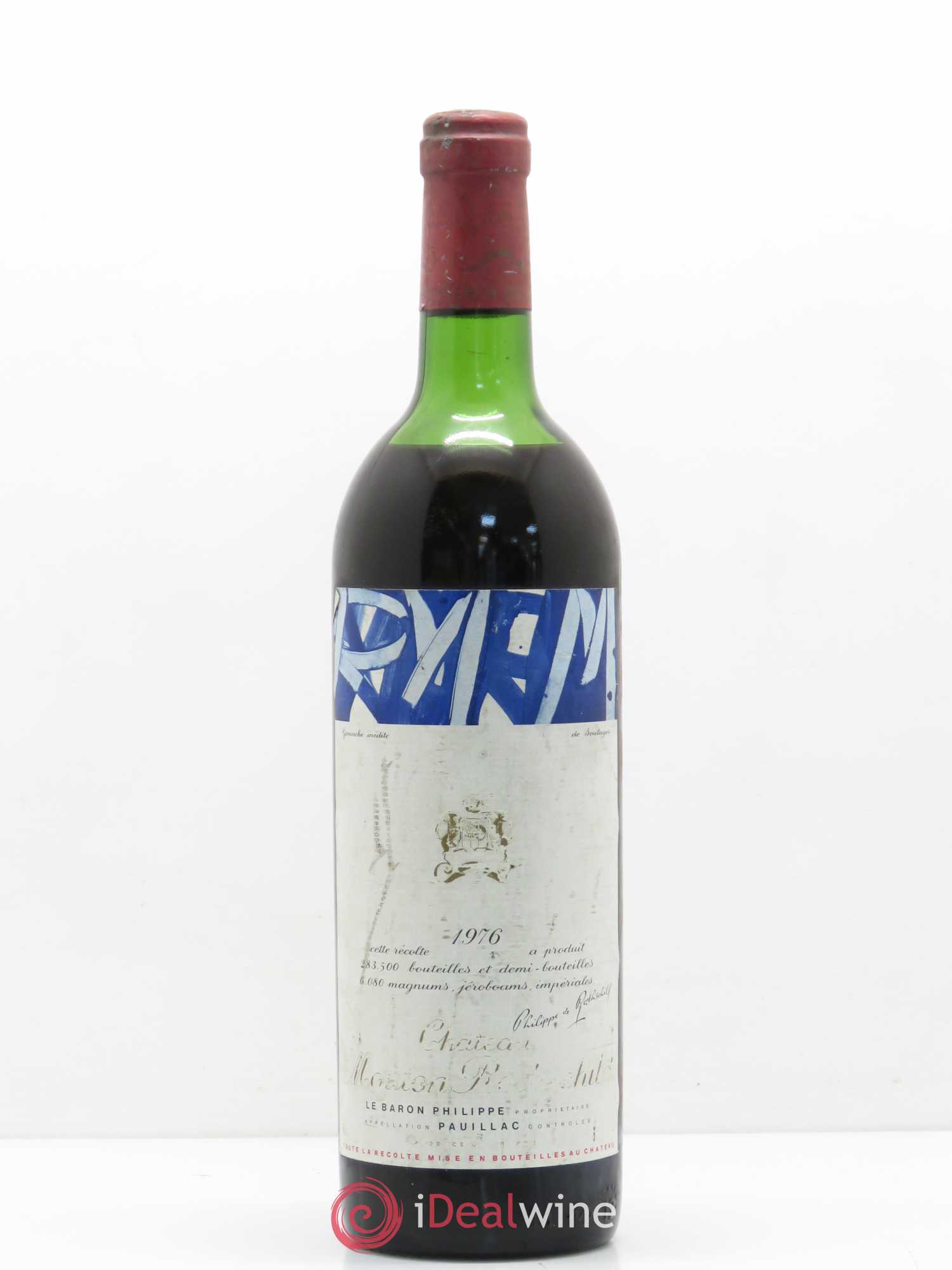Château Mouton Rothschild 1er Grand Cru Classé 1976 - Lot de 1 bouteille - 0