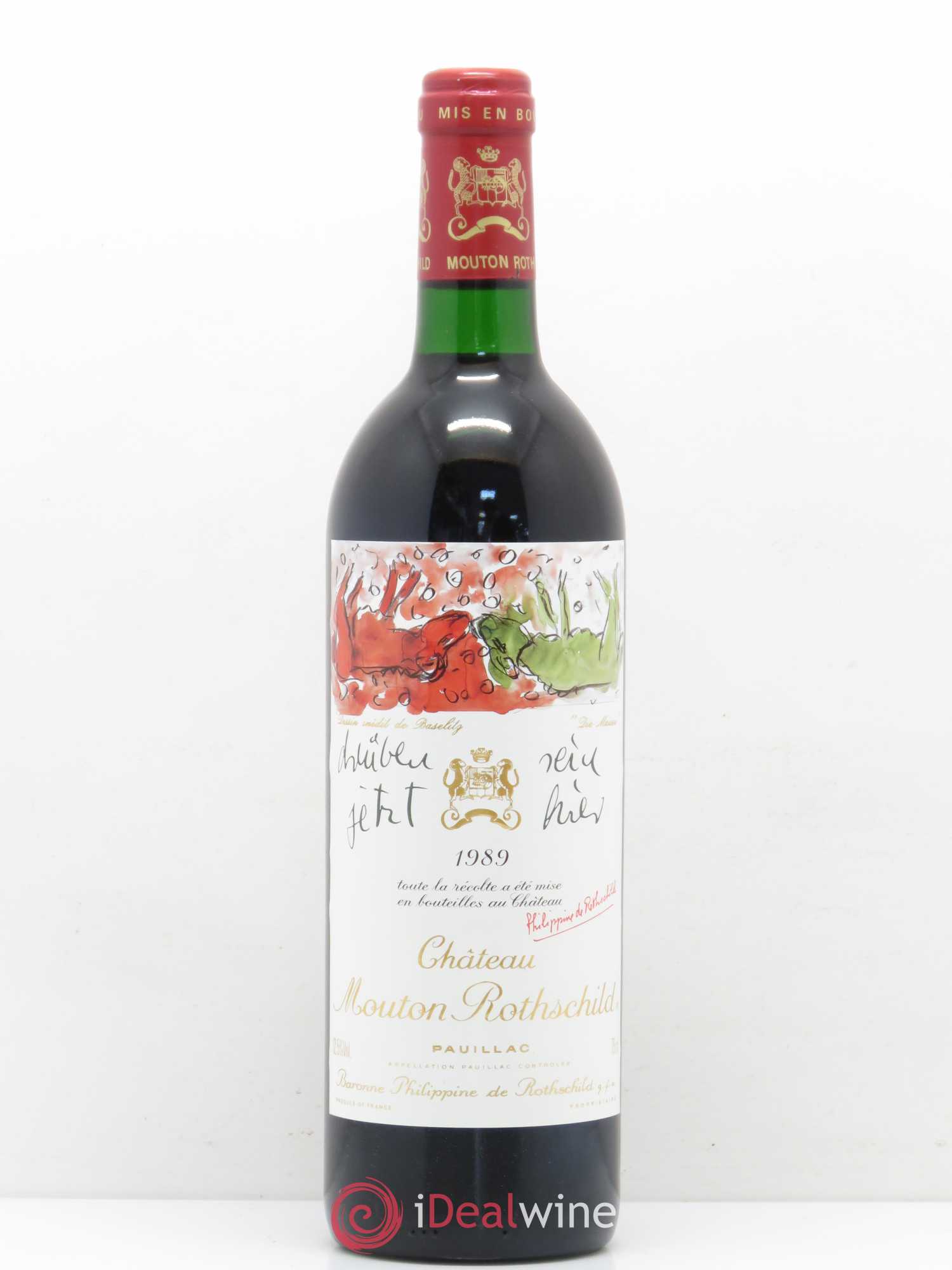 Château Mouton Rothschild 1er Grand Cru Classé 1989 - Lot de 1 bouteille - 0