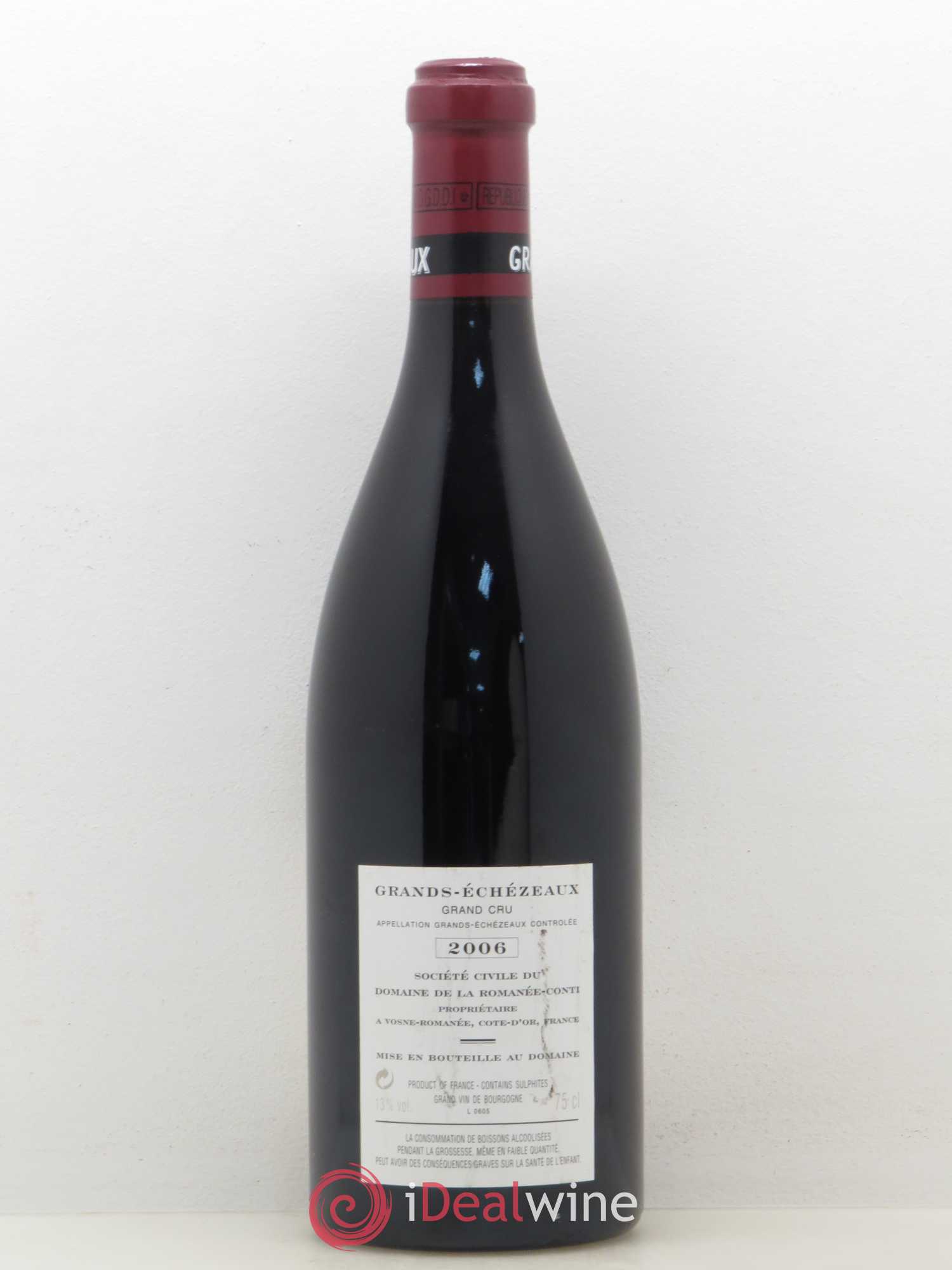 Grands-Echezeaux Grand Cru Domaine de la Romanée-Conti 2006 - Lot de 1 bouteille - 1